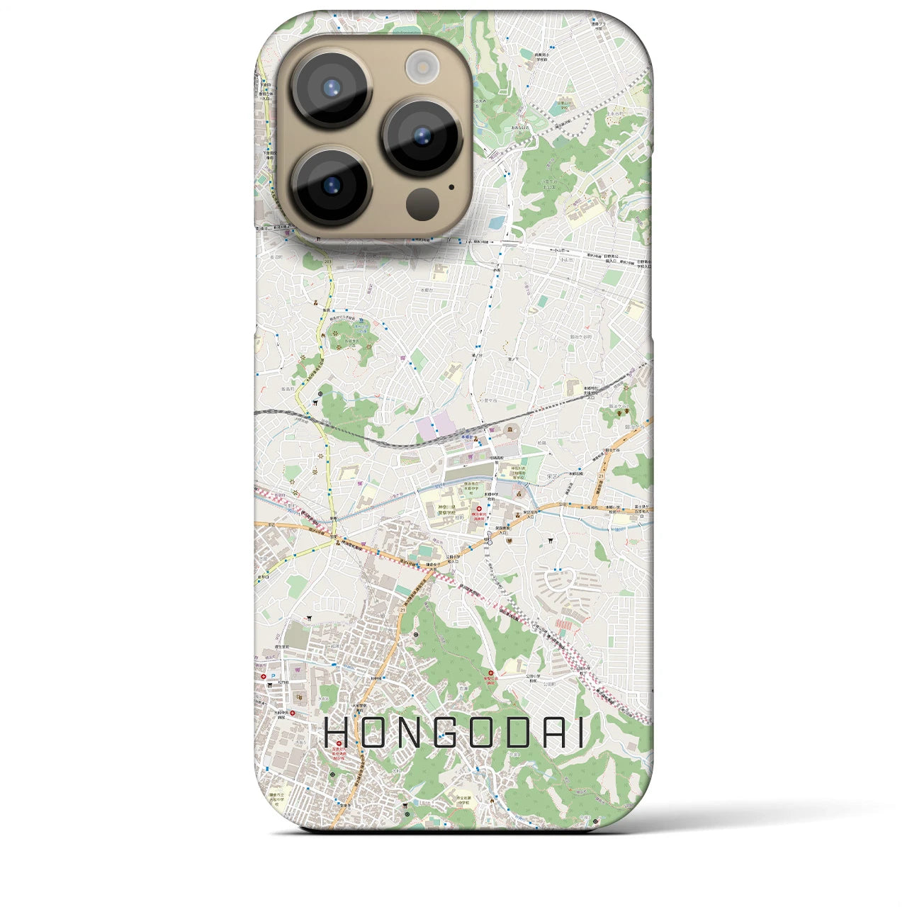 【本郷台(神奈川県)】地図柄iPhoneケース(バックカバータイプ)