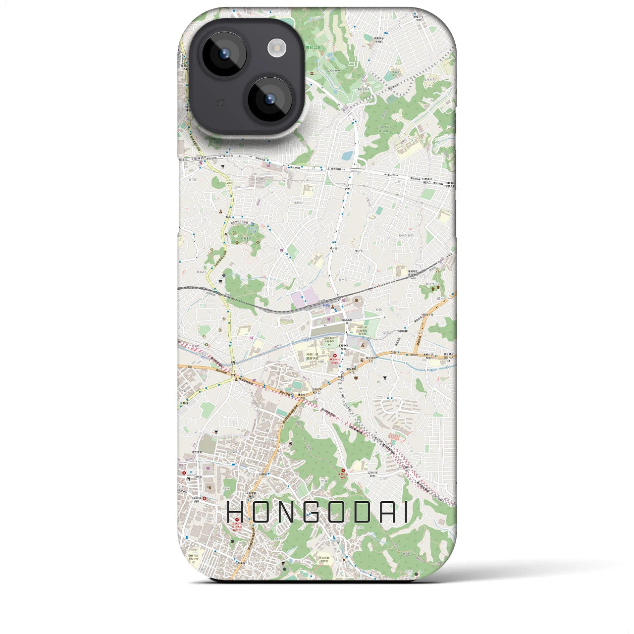 【本郷台(神奈川県)】地図柄iPhoneケース(バックカバータイプ)