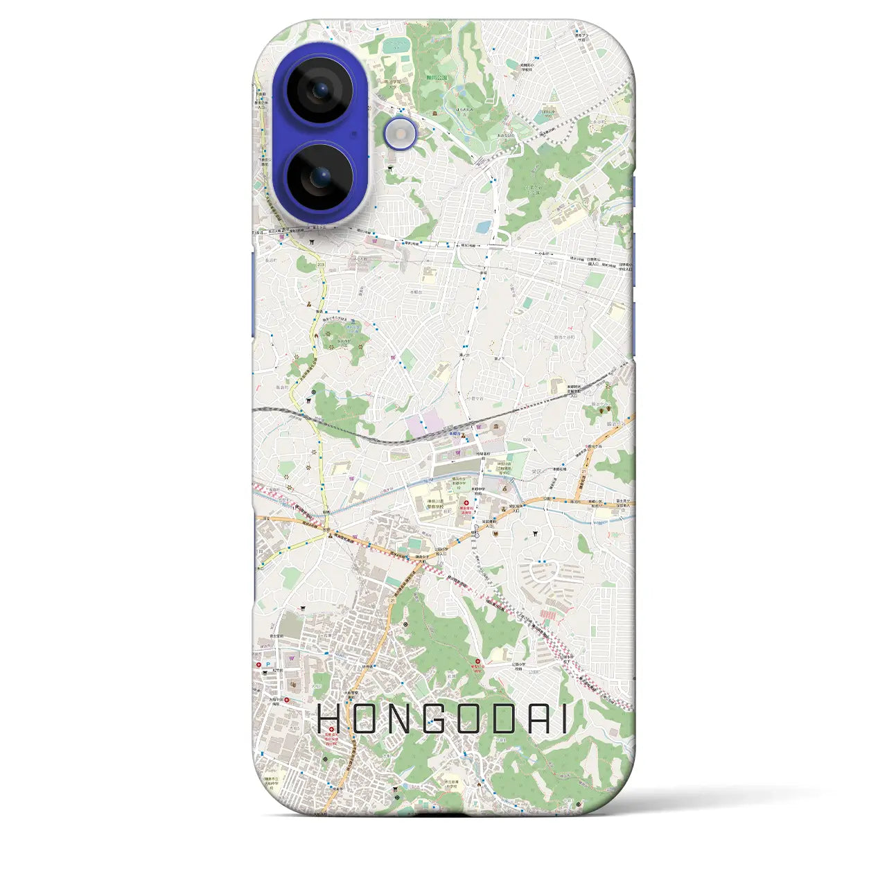【本郷台(神奈川県)】地図柄iPhoneケース(バックカバータイプ)ナチュラル・iPhone 16 Pro Max 用