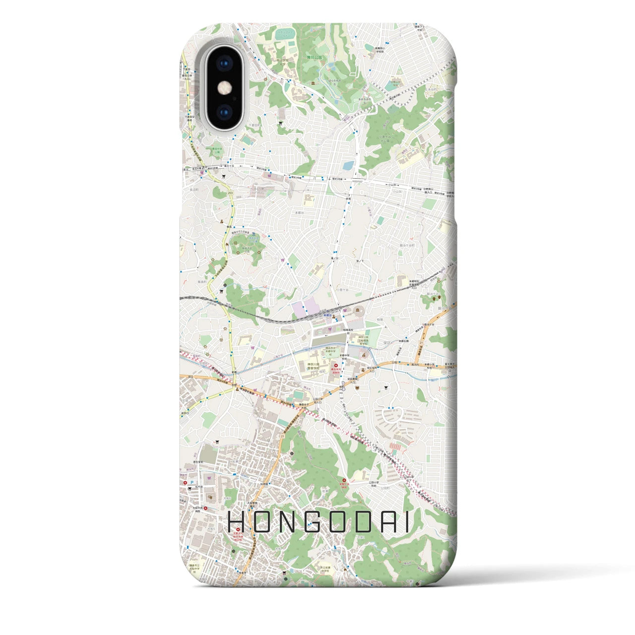 【本郷台(神奈川県)】地図柄iPhoneケース(バックカバータイプ)