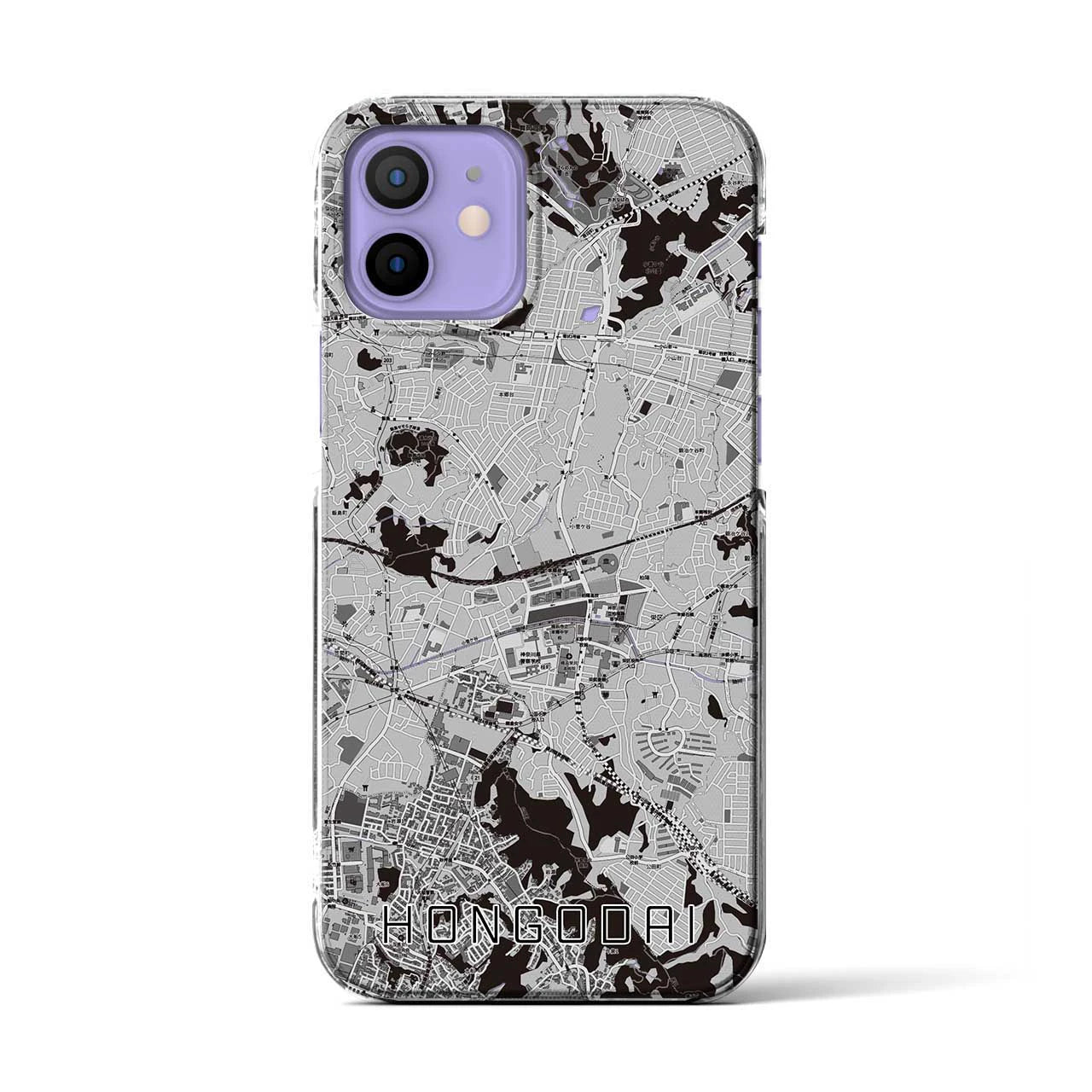 【本郷台(神奈川県)】地図柄iPhoneケース(クリアタイプ)