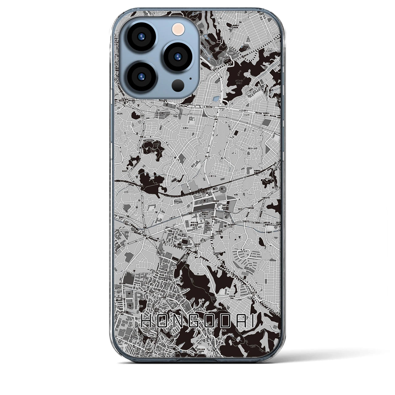 【本郷台(神奈川県)】地図柄iPhoneケース(クリアタイプ)