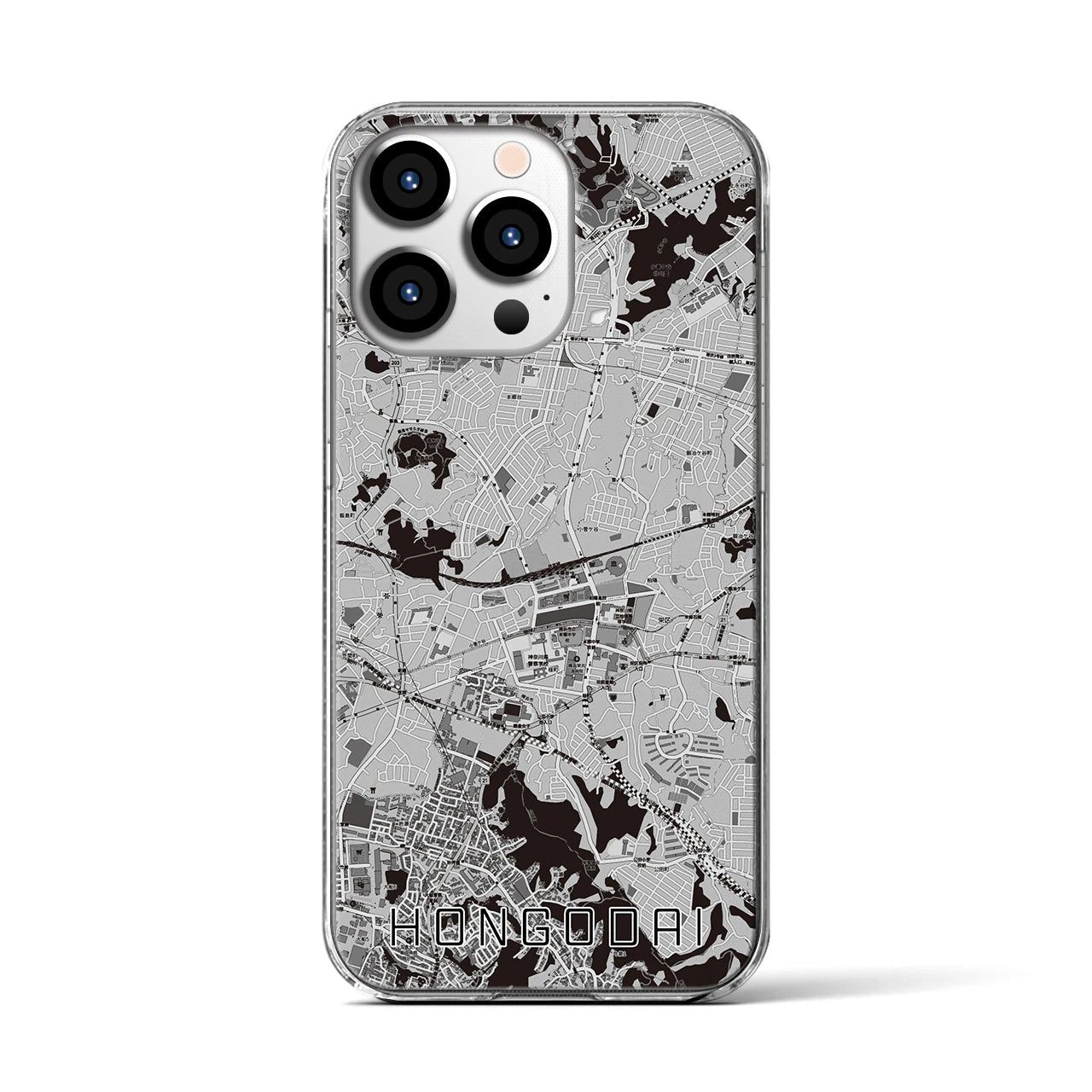 【本郷台(神奈川県)】地図柄iPhoneケース(クリアタイプ)