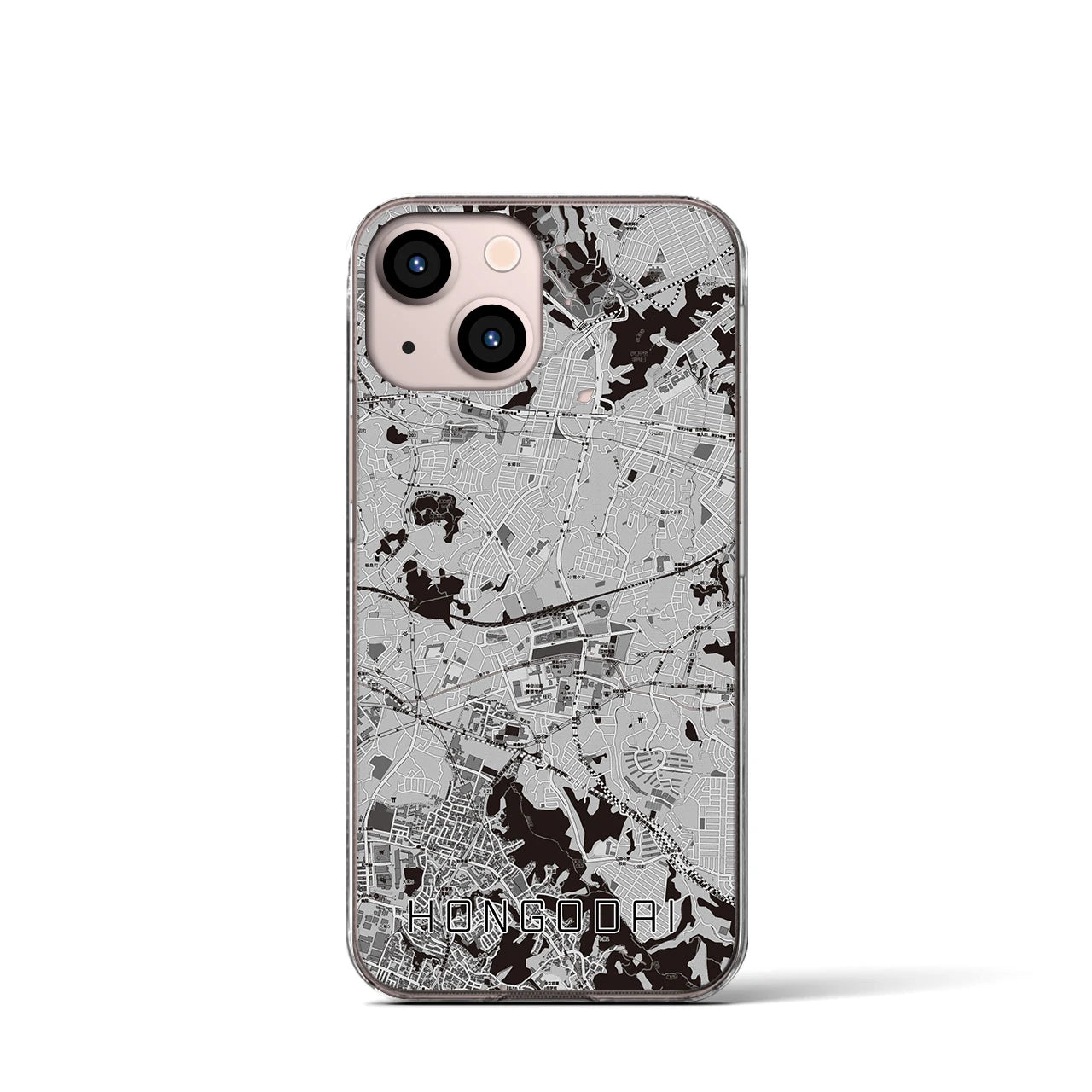 【本郷台(神奈川県)】地図柄iPhoneケース(クリアタイプ)