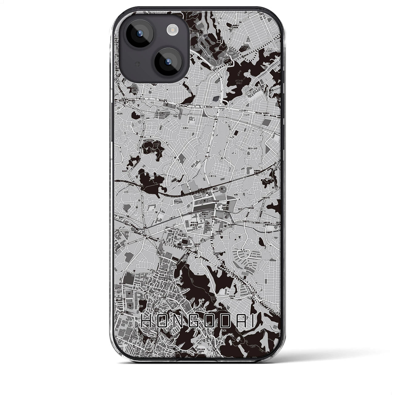 【本郷台(神奈川県)】地図柄iPhoneケース(クリアタイプ)