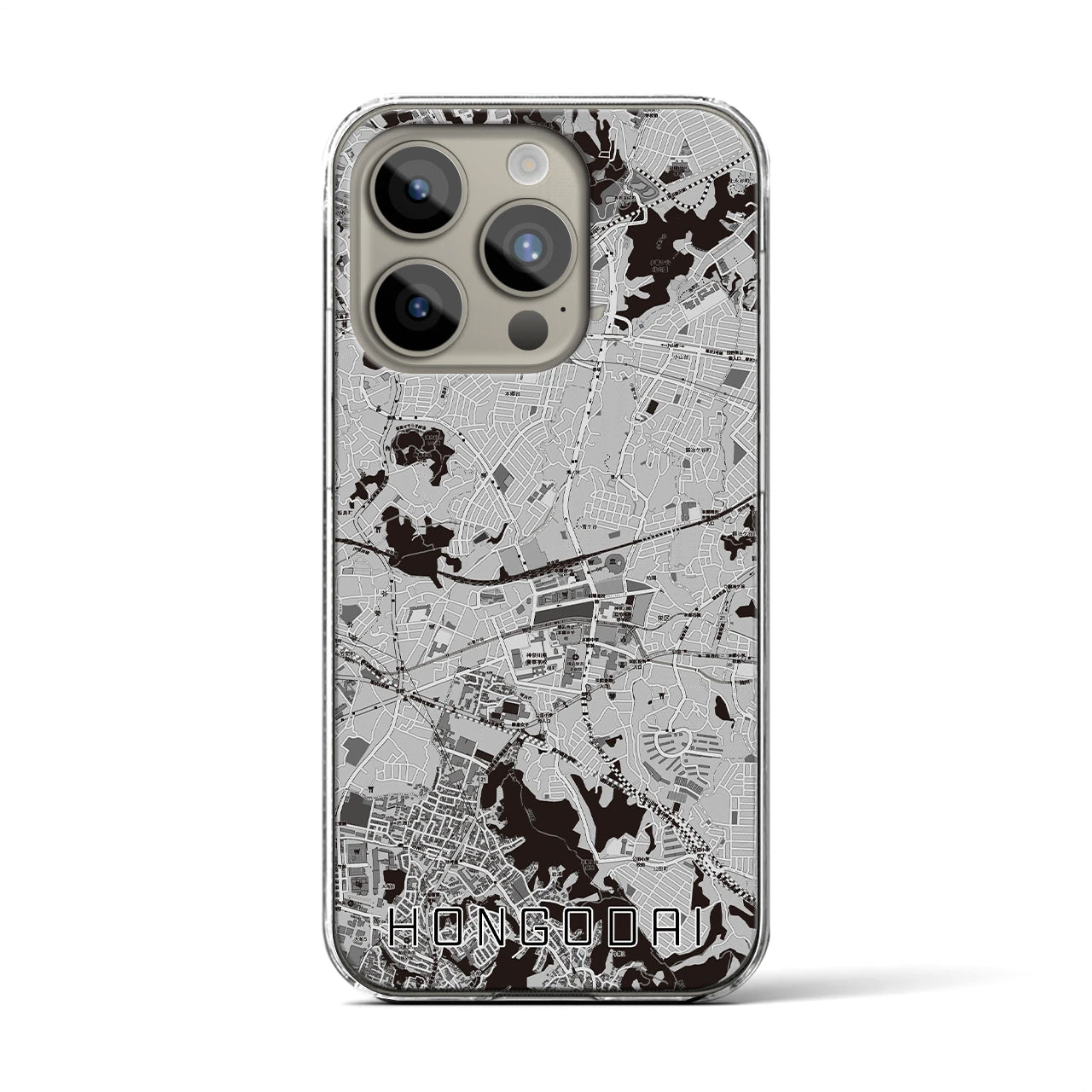 【本郷台(神奈川県)】地図柄iPhoneケース(クリアタイプ)