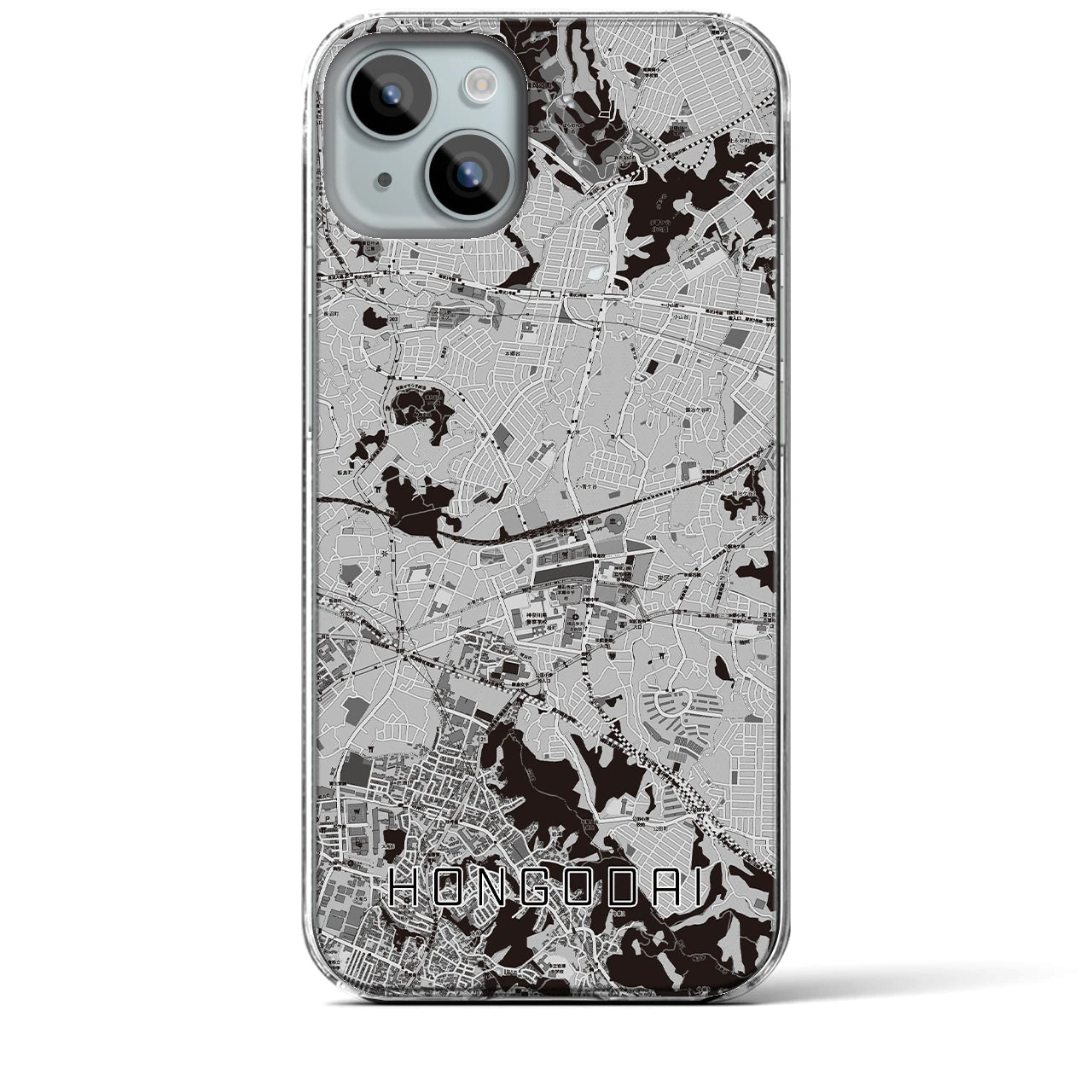 【本郷台(神奈川県)】地図柄iPhoneケース(クリアタイプ)