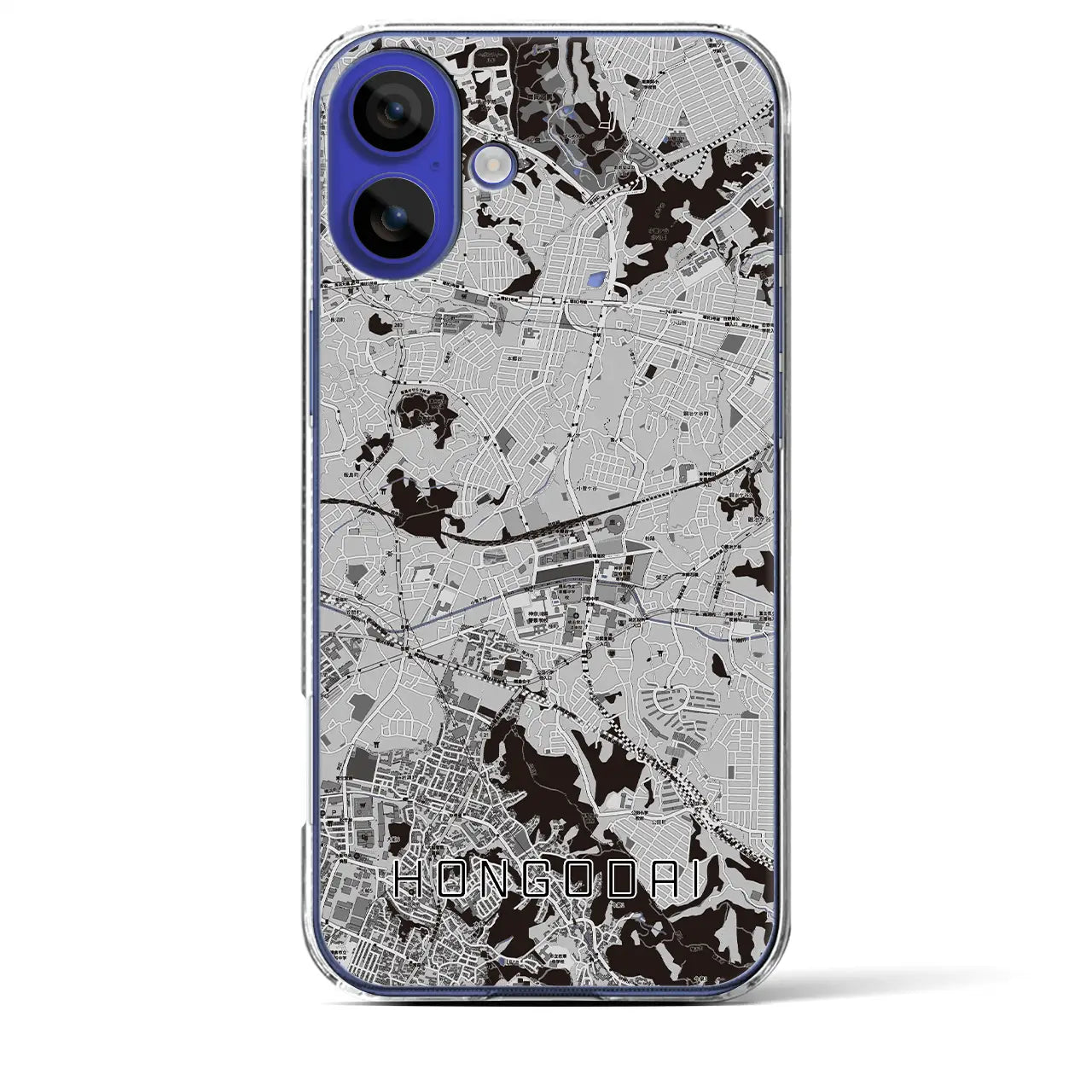 【本郷台(神奈川県)】地図柄iPhoneケース(クリアタイプ)