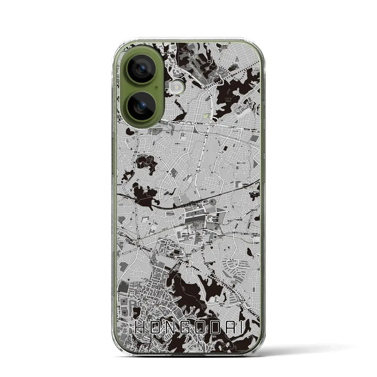 【本郷台(神奈川県)】地図柄iPhoneケース(クリアタイプ)