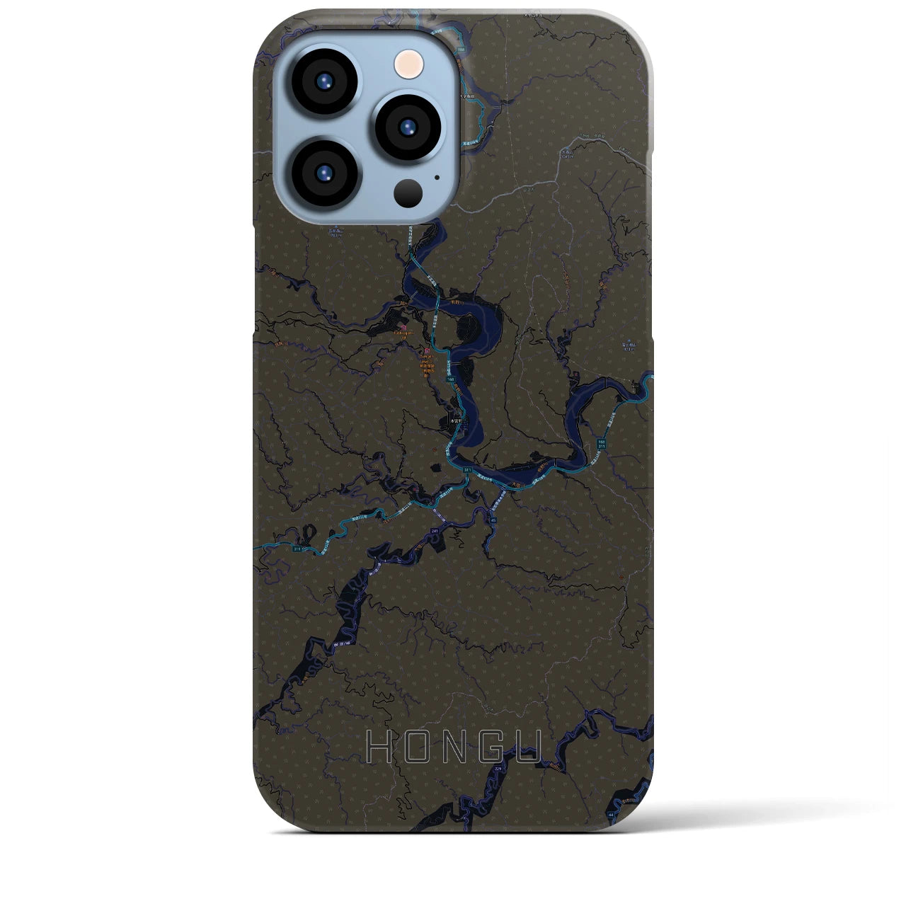 【本宮(和歌山県)】地図柄iPhoneケース(バックカバータイプ)