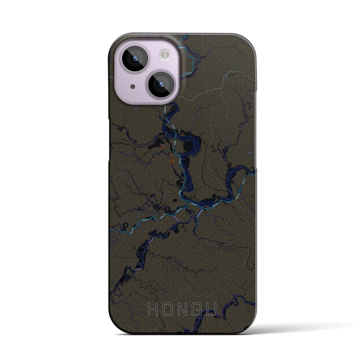【本宮(和歌山県)】地図柄iPhoneケース(バックカバータイプ)