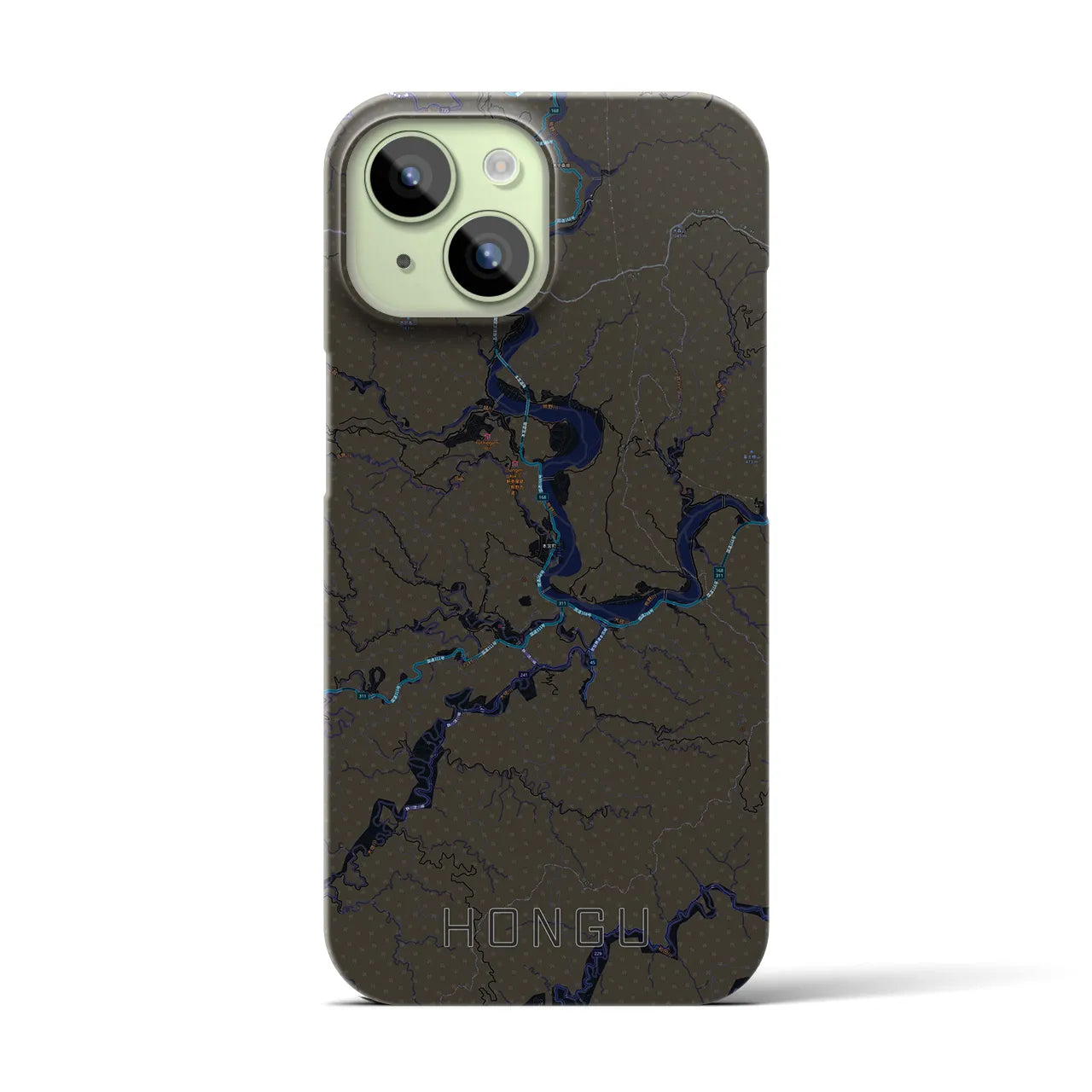 【本宮(和歌山県)】地図柄iPhoneケース(バックカバータイプ)