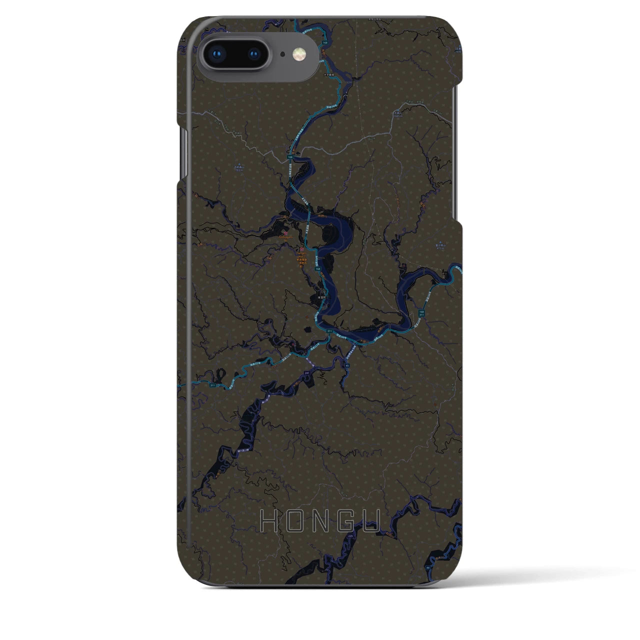 【本宮(和歌山県)】地図柄iPhoneケース(バックカバータイプ)