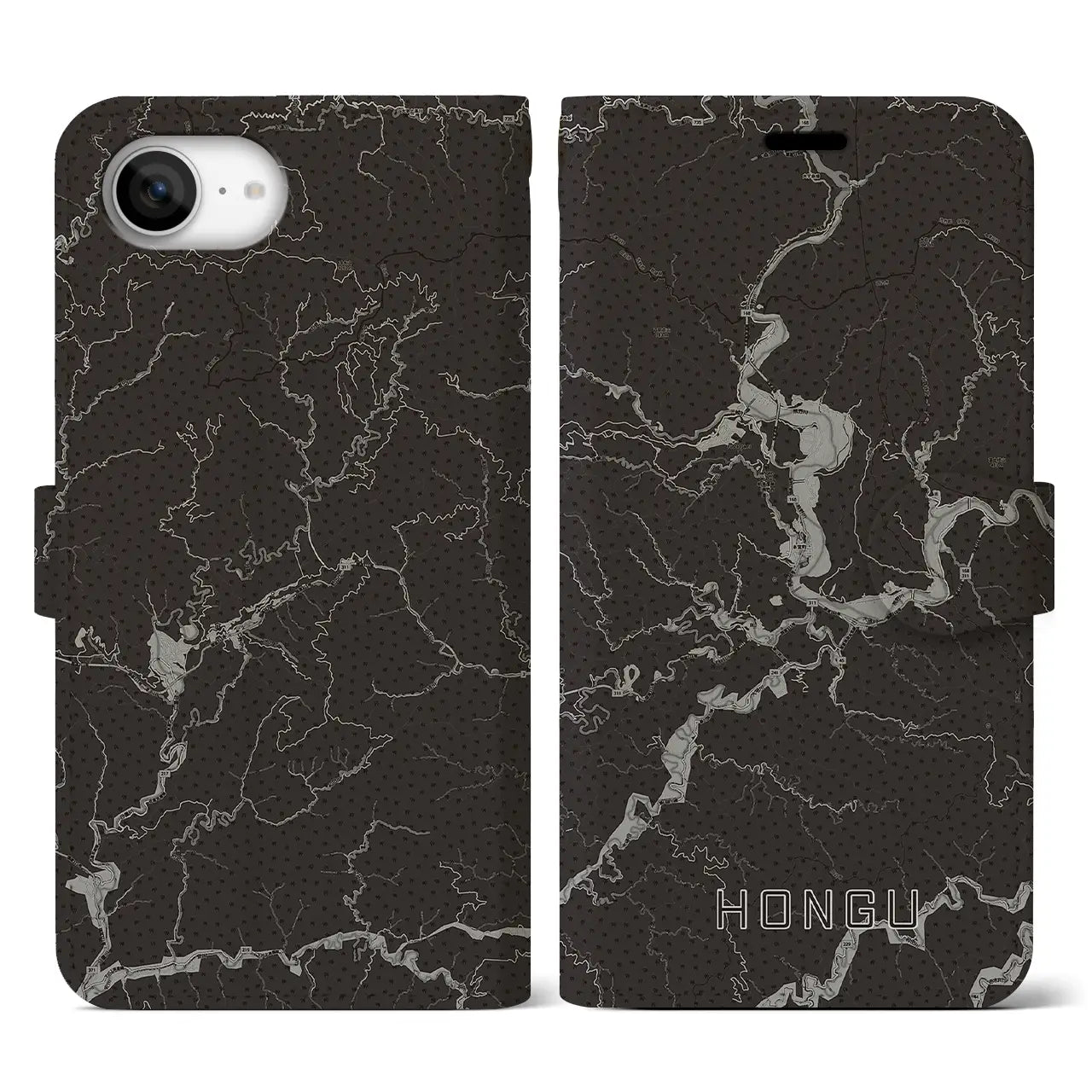 【本宮(和歌山県)】地図柄iPhoneケース(手帳タイプ)