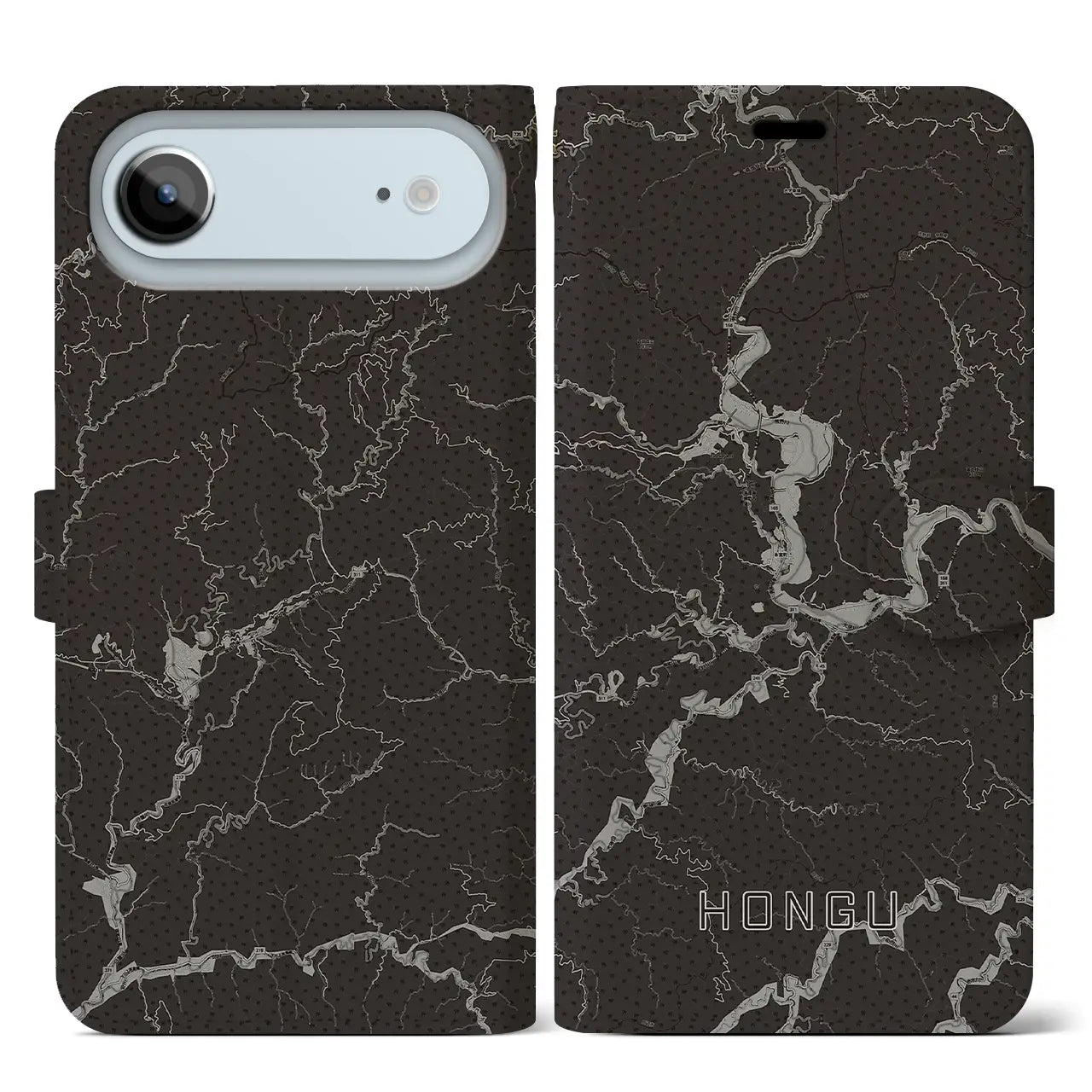 【本宮(和歌山県)】地図柄iPhoneケース(手帳タイプ)