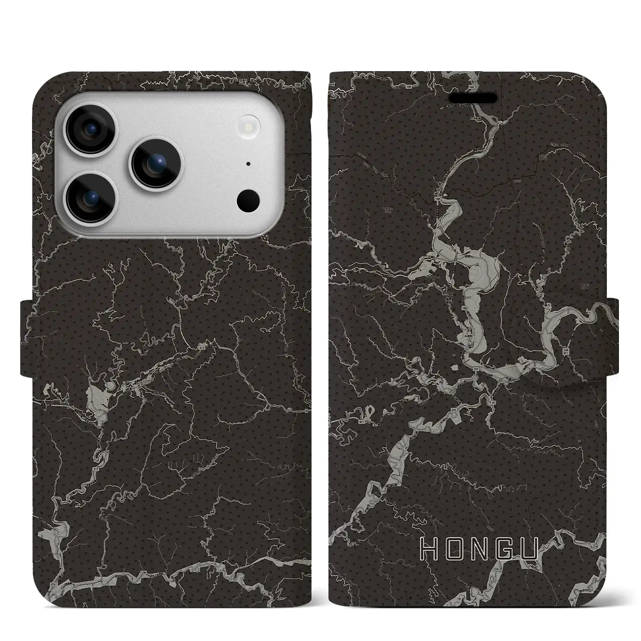 【本宮(和歌山県)】地図柄iPhoneケース(手帳タイプ)