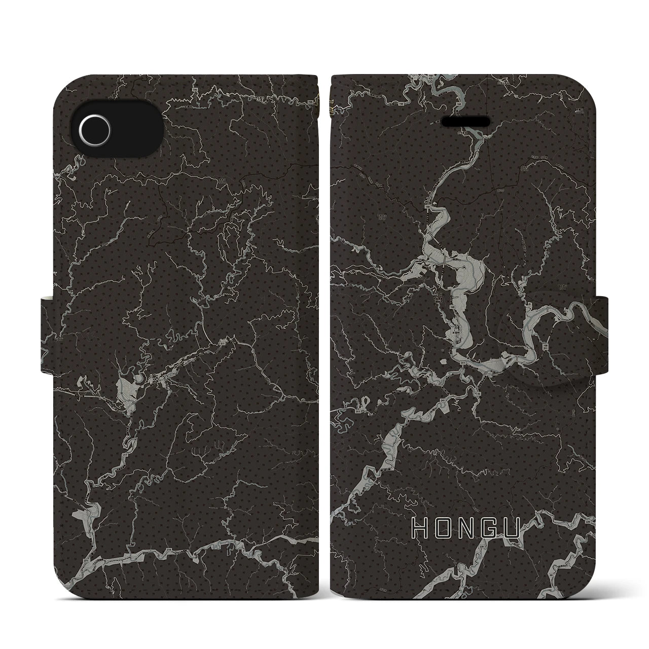 【本宮(和歌山県)】地図柄iPhoneケース(手帳タイプ)