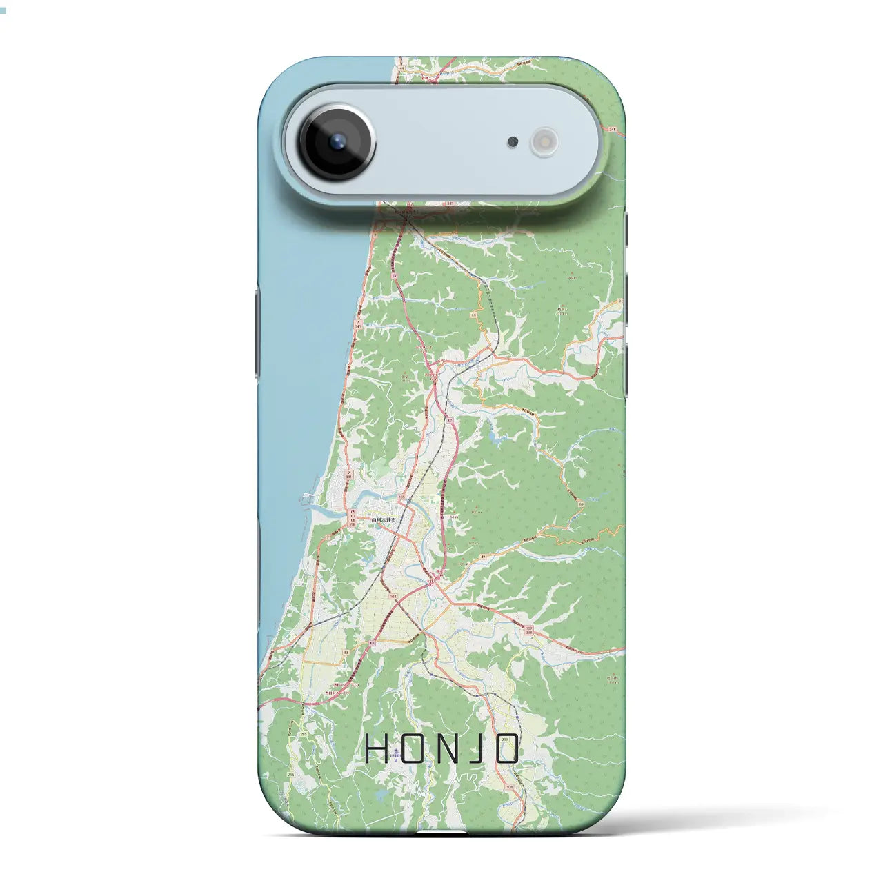 【本荘(秋田県)】地図柄iPhoneケース(バックカバータイプ)