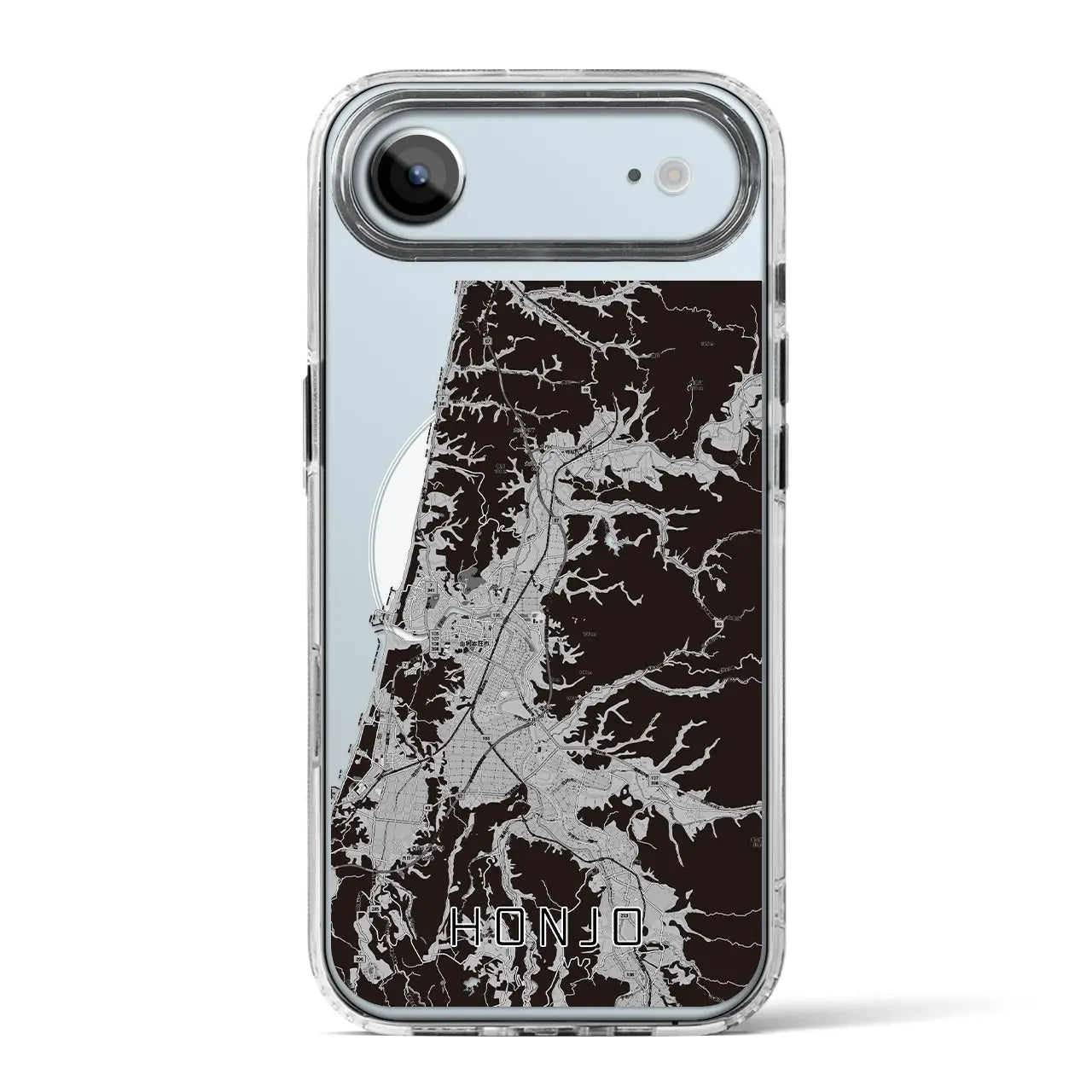 【本荘(秋田県)】地図柄iPhoneケース(MagSafeタイプ)