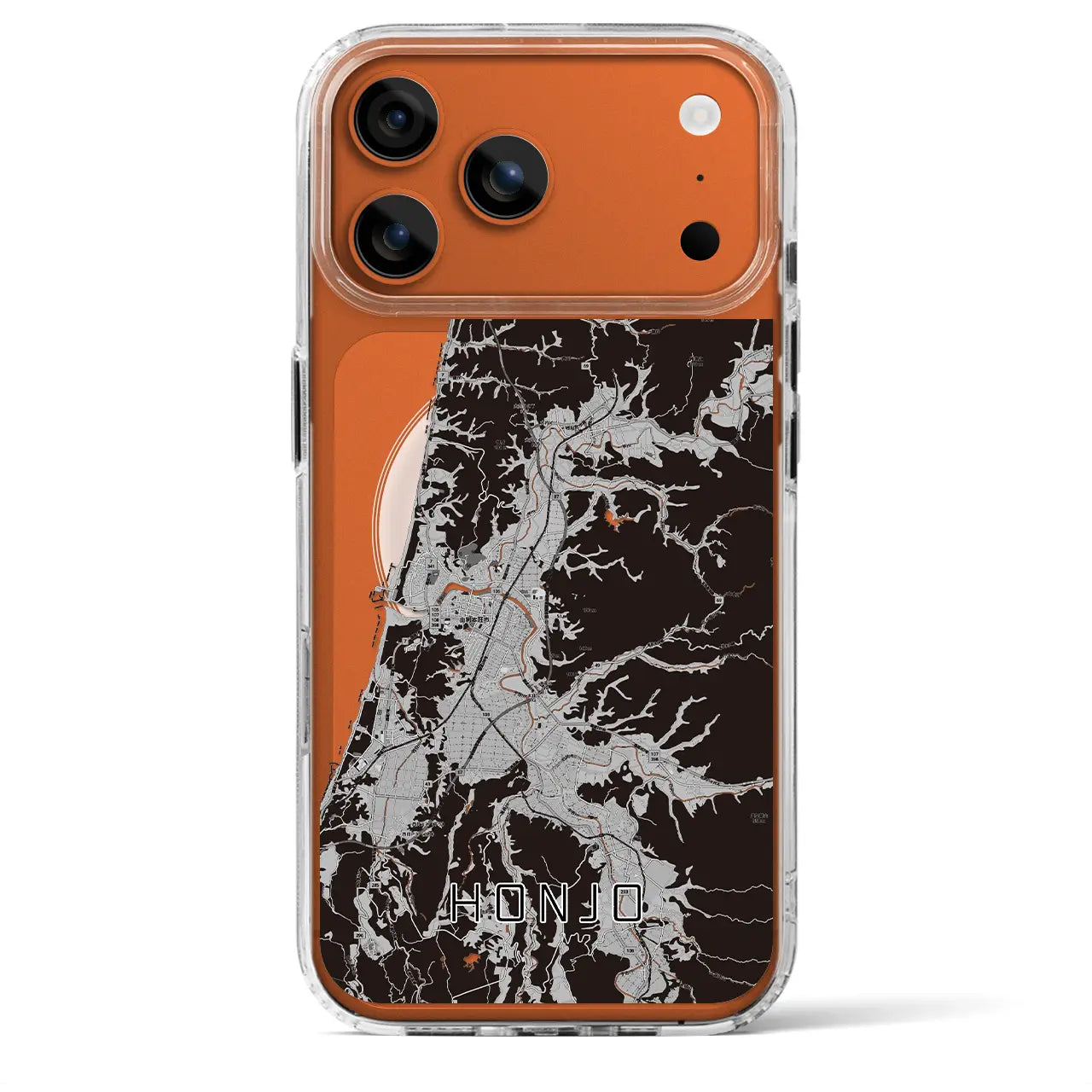 【本荘(秋田県)】地図柄iPhoneケース(MagSafeタイプ)