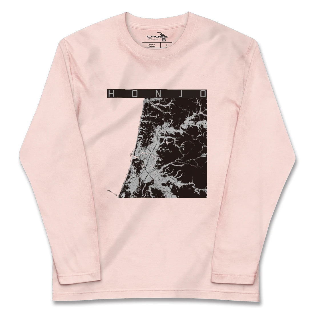 【本荘(秋田県)】地図柄ロングスリーブTシャツ