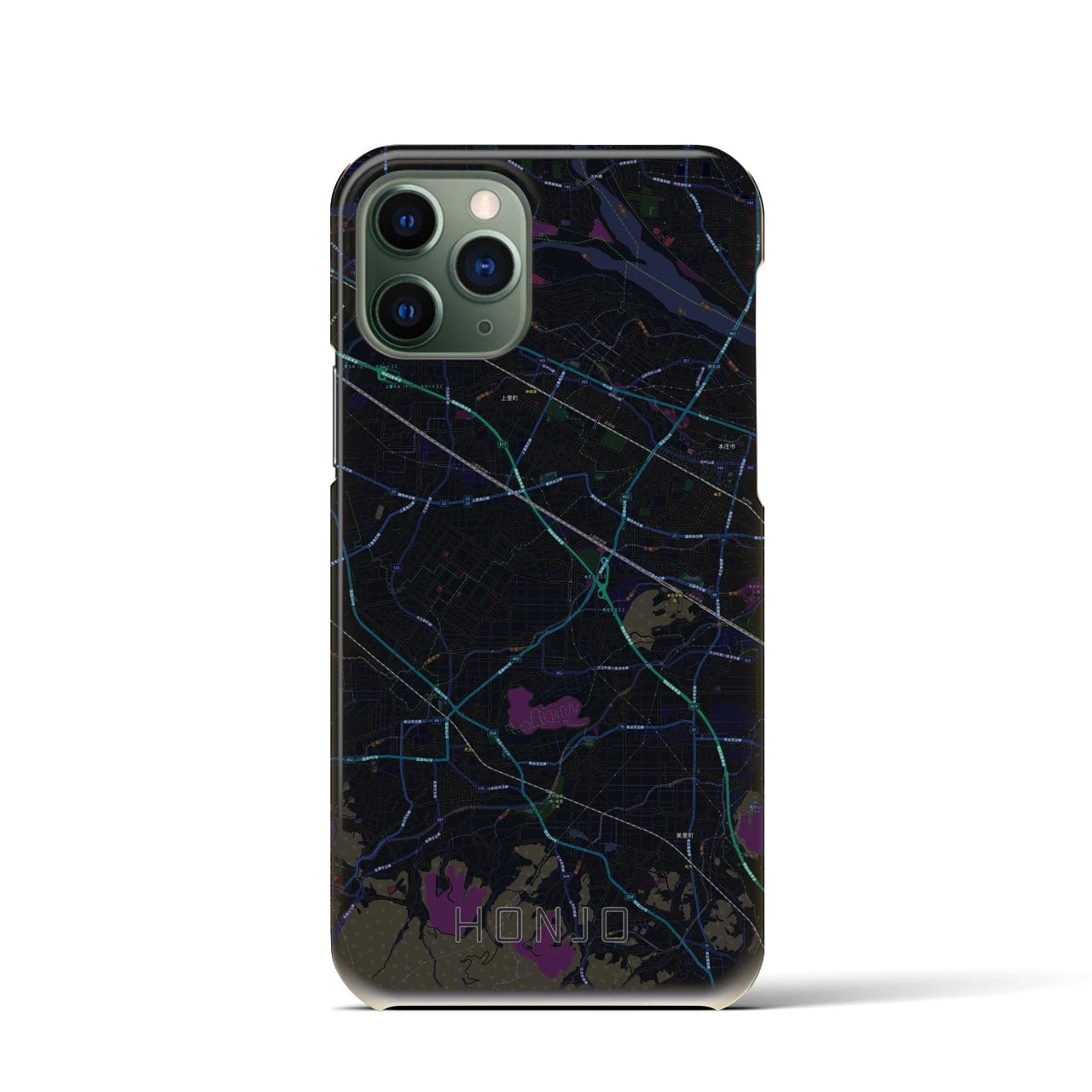 【本庄(埼玉県)】地図柄iPhoneケース(バックカバータイプ)