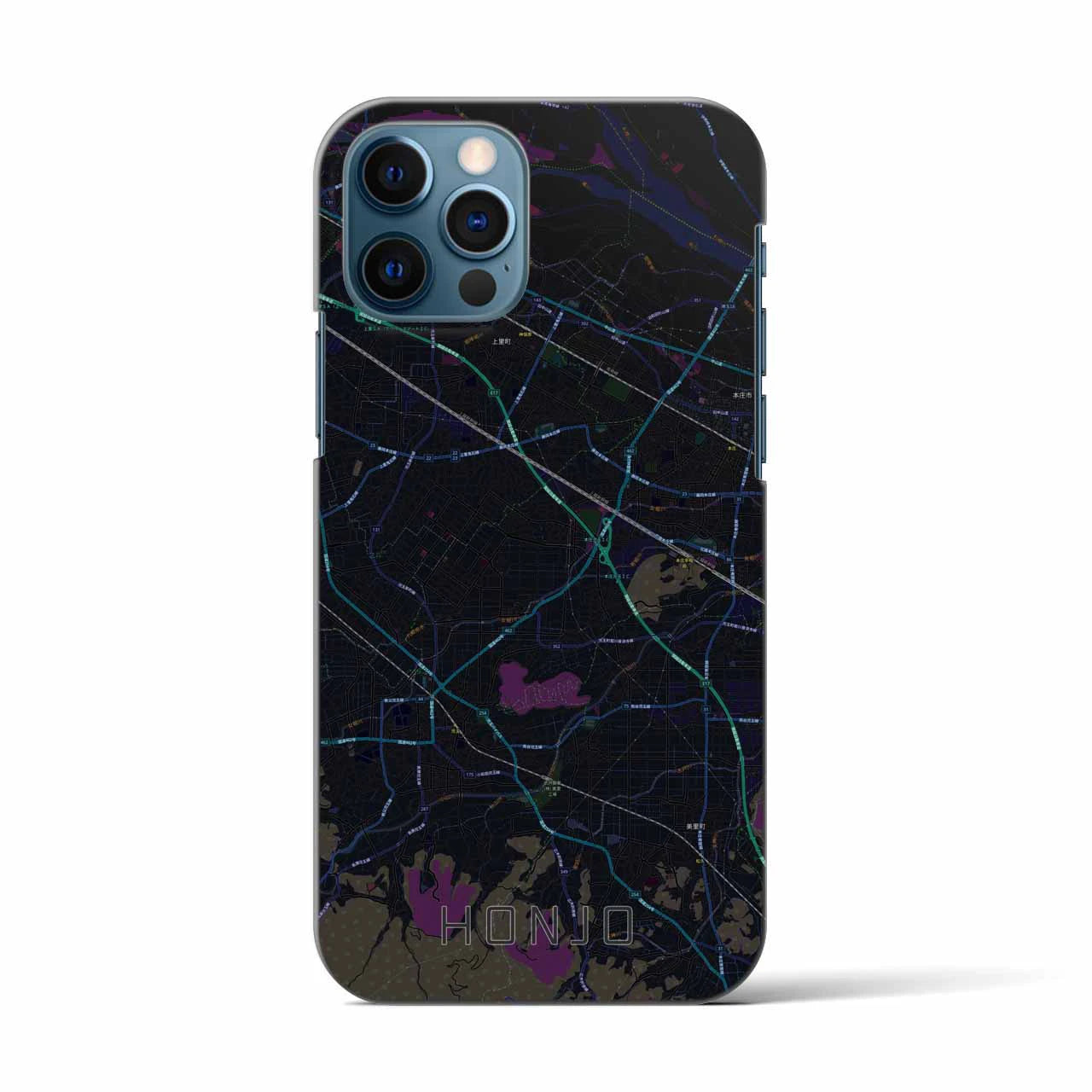 【本庄(埼玉県)】地図柄iPhoneケース(バックカバータイプ)