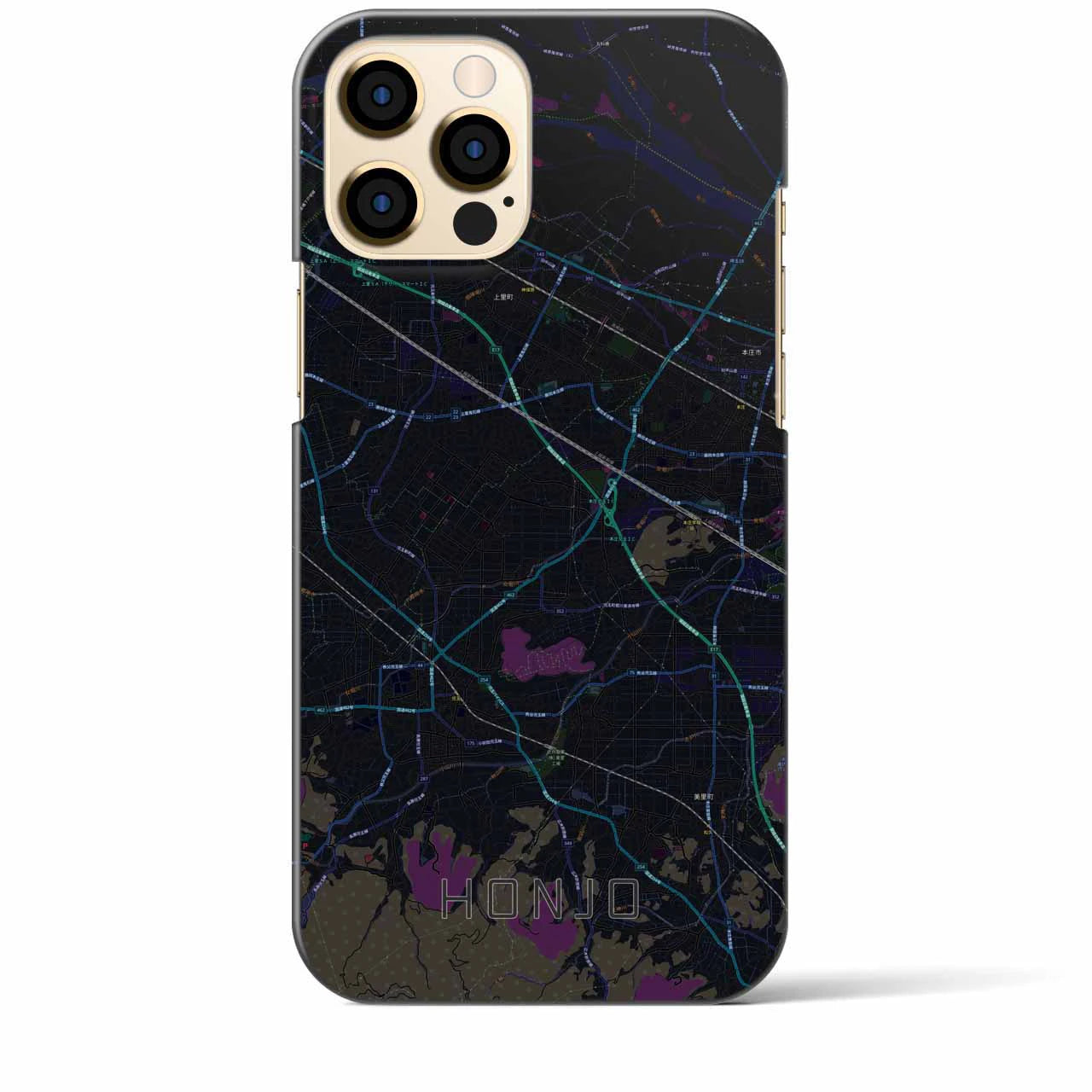 【本庄(埼玉県)】地図柄iPhoneケース(バックカバータイプ)