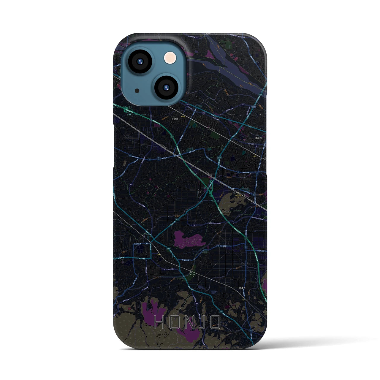 【本庄(埼玉県)】地図柄iPhoneケース(バックカバータイプ)
