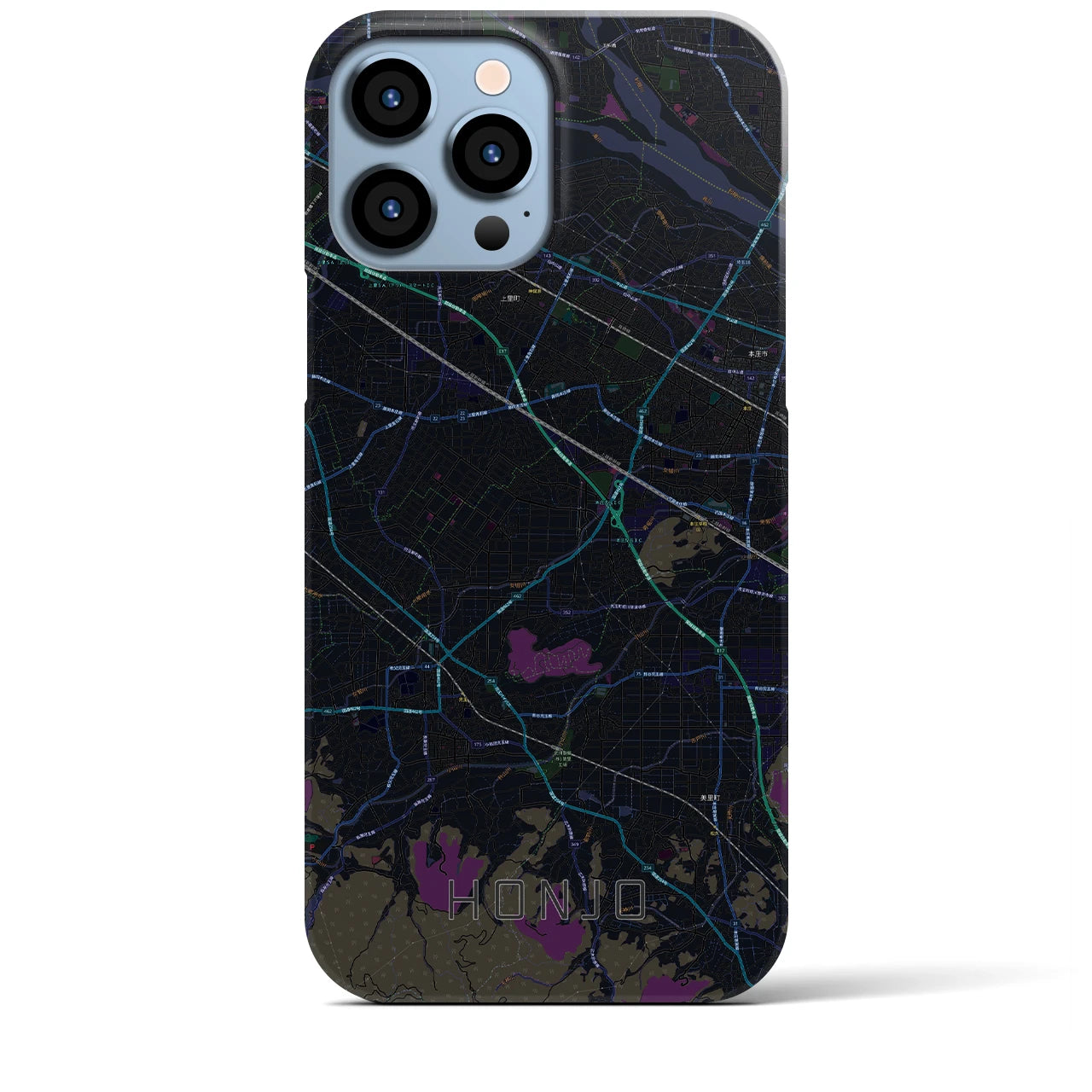 【本庄(埼玉県)】地図柄iPhoneケース(バックカバータイプ)