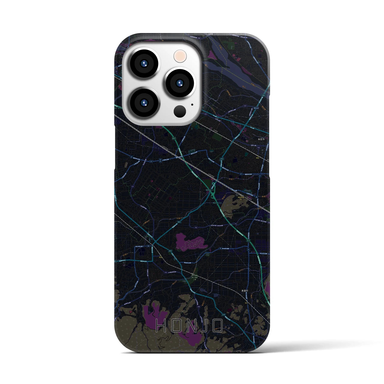 【本庄(埼玉県)】地図柄iPhoneケース(バックカバータイプ)