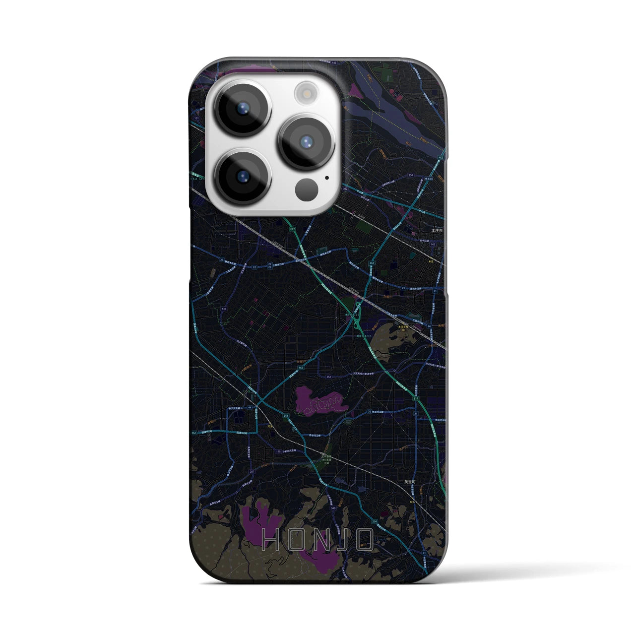 【本庄(埼玉県)】地図柄iPhoneケース(バックカバータイプ)