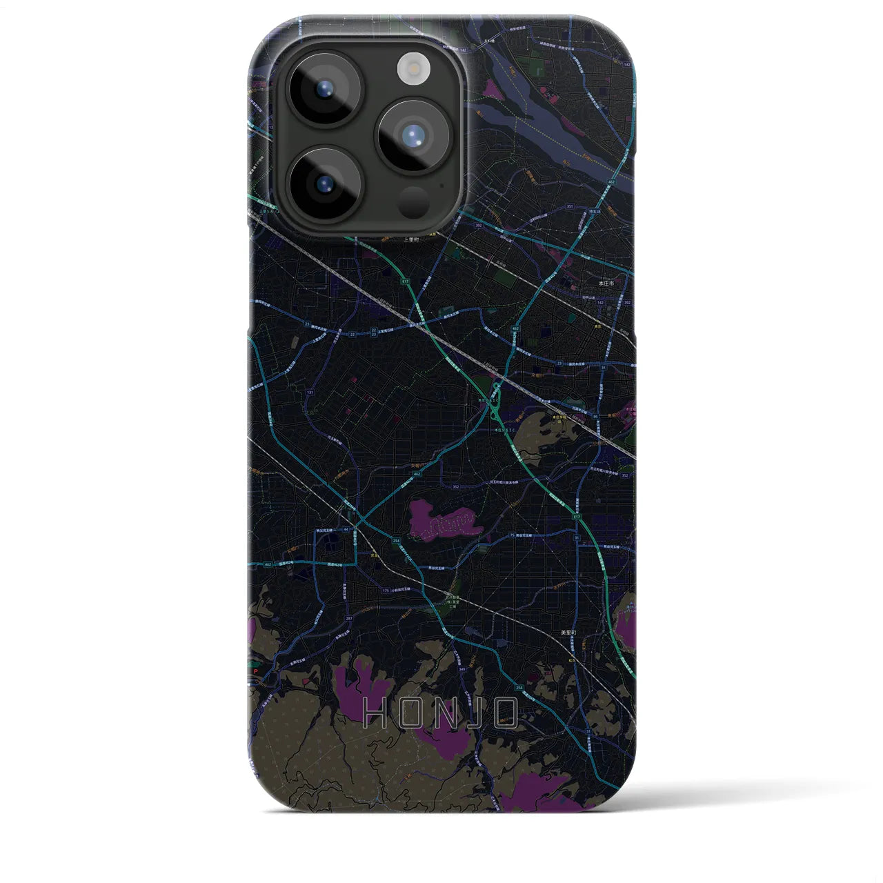 【本庄(埼玉県)】地図柄iPhoneケース(バックカバータイプ)