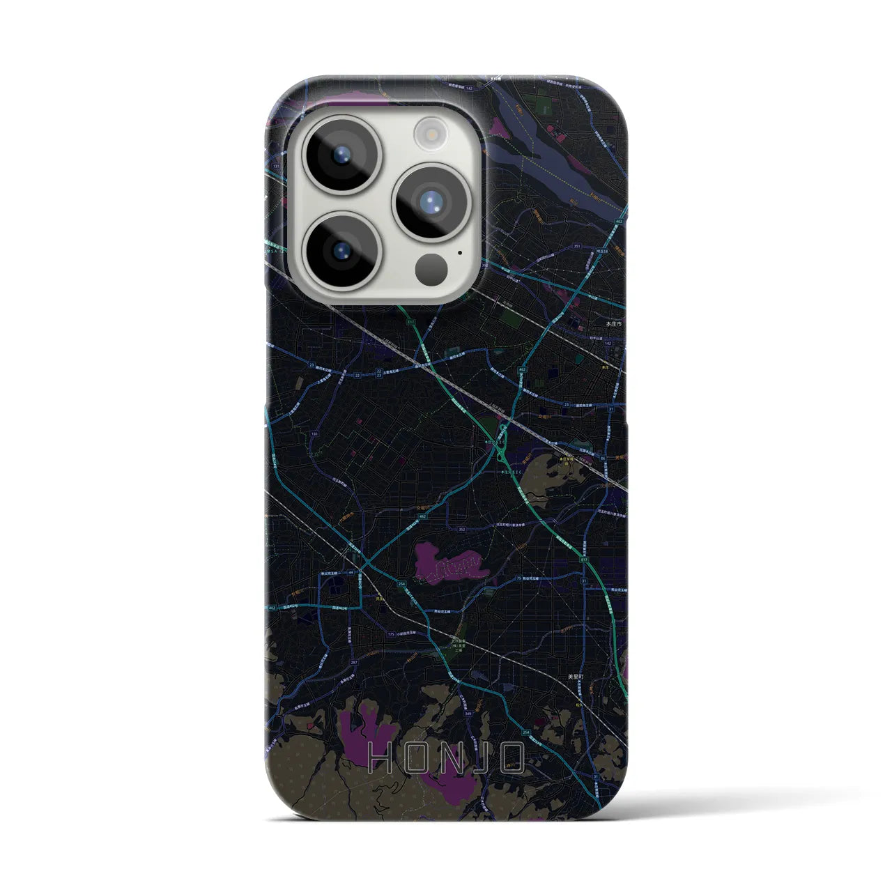 【本庄(埼玉県)】地図柄iPhoneケース(バックカバータイプ)