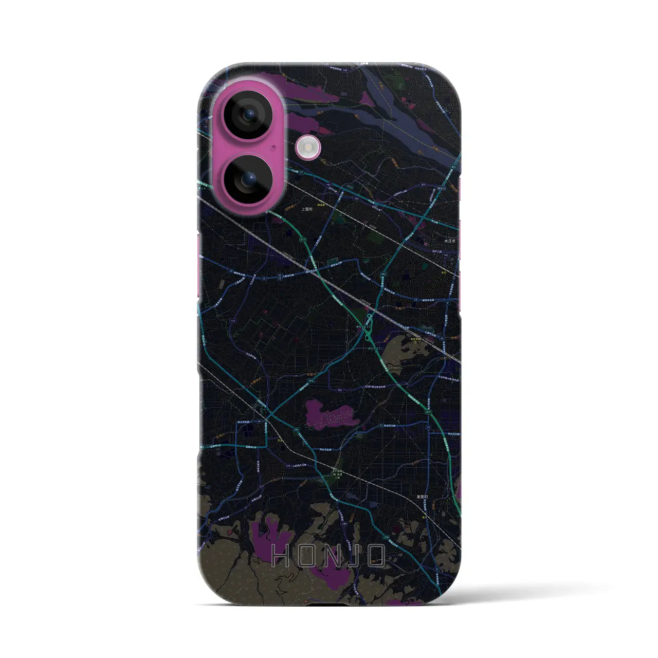 【本庄(埼玉県)】地図柄iPhoneケース(バックカバータイプ)