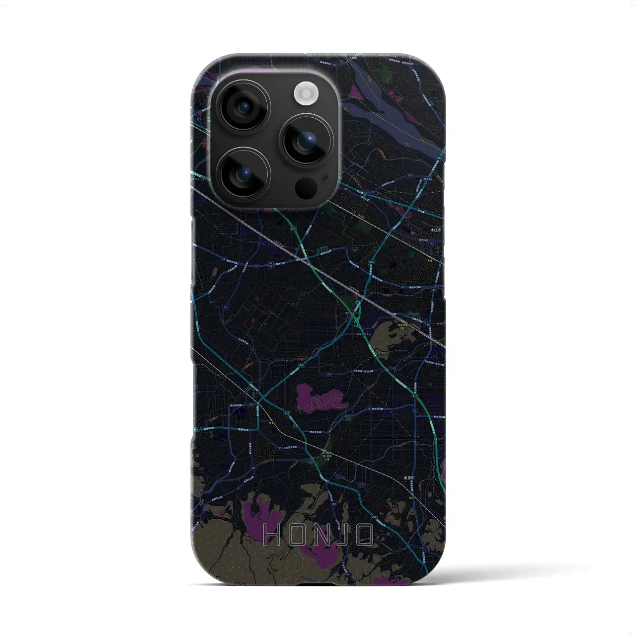 【本庄(埼玉県)】地図柄iPhoneケース(バックカバータイプ)