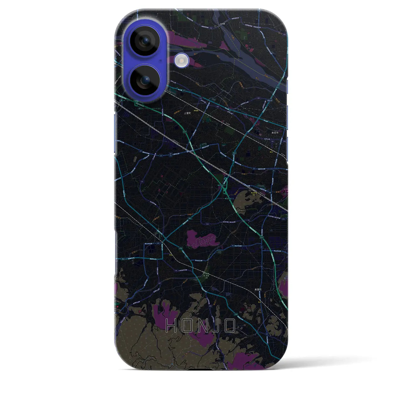 【本庄(埼玉県)】地図柄iPhoneケース(バックカバータイプ)