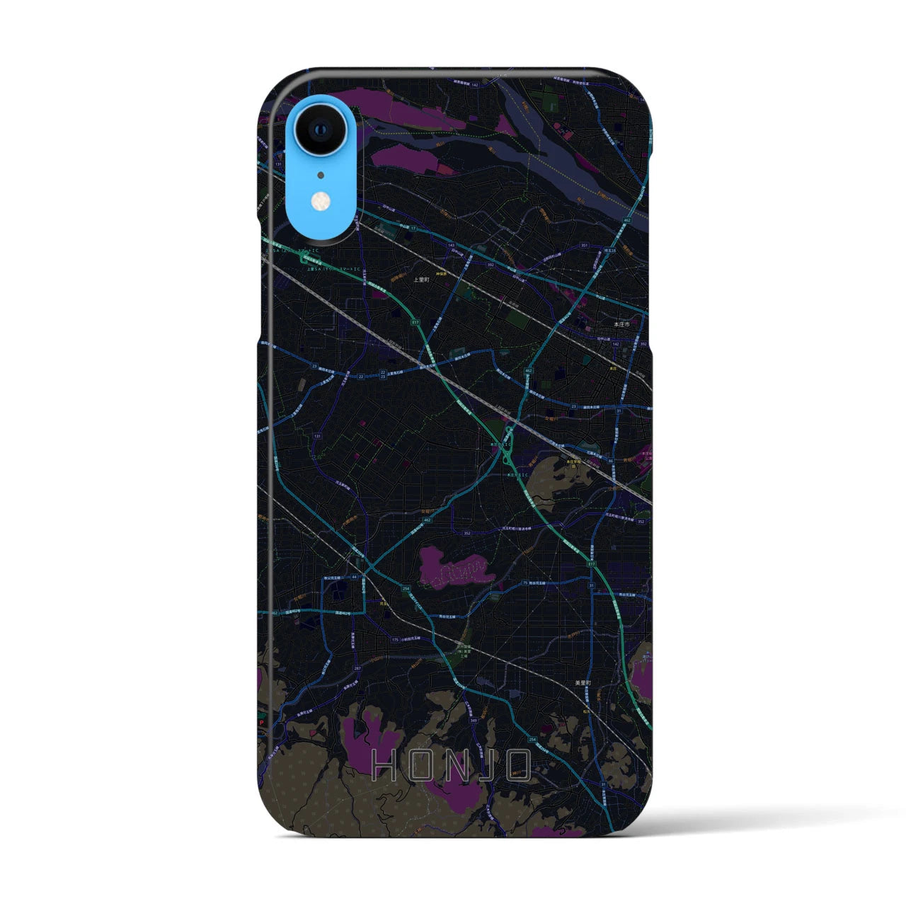 【本庄(埼玉県)】地図柄iPhoneケース(バックカバータイプ)