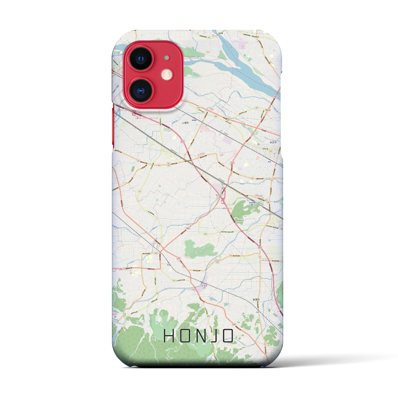 【本庄(埼玉県)】地図柄iPhoneケース(バックカバータイプ)