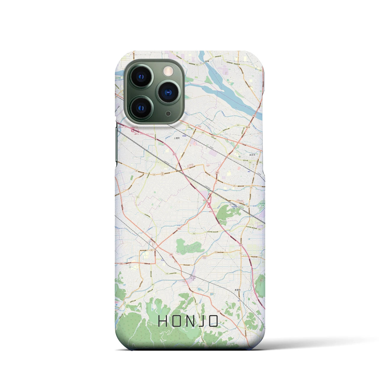 【本庄(埼玉県)】地図柄iPhoneケース(バックカバータイプ)
