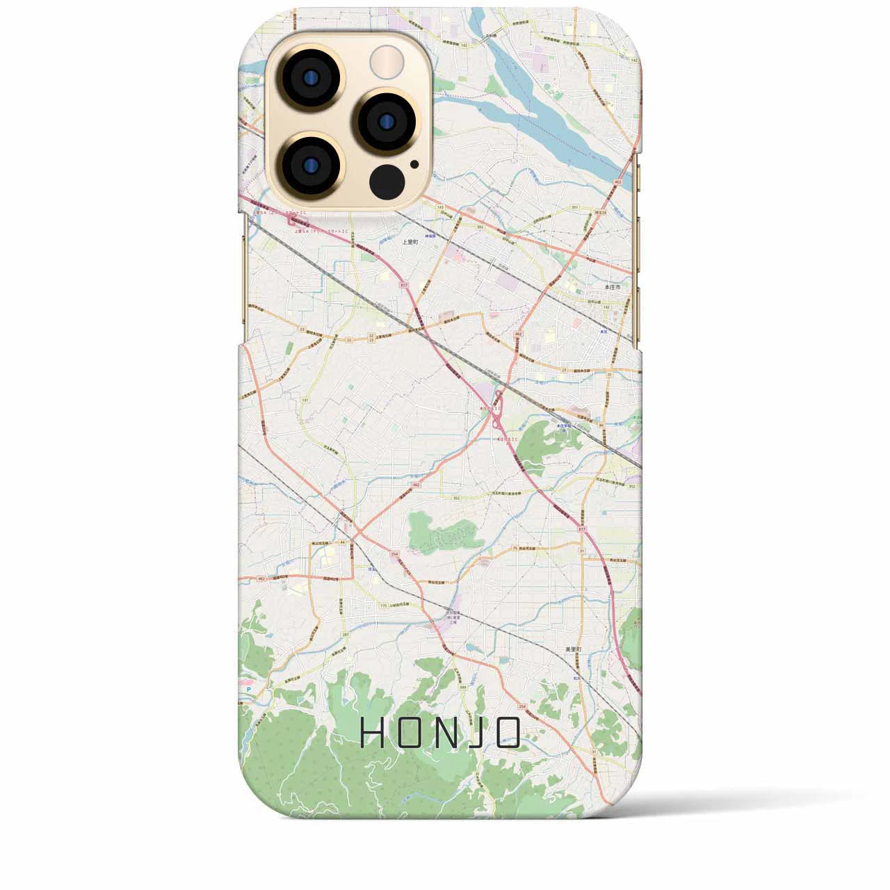 【本庄(埼玉県)】地図柄iPhoneケース(バックカバータイプ)