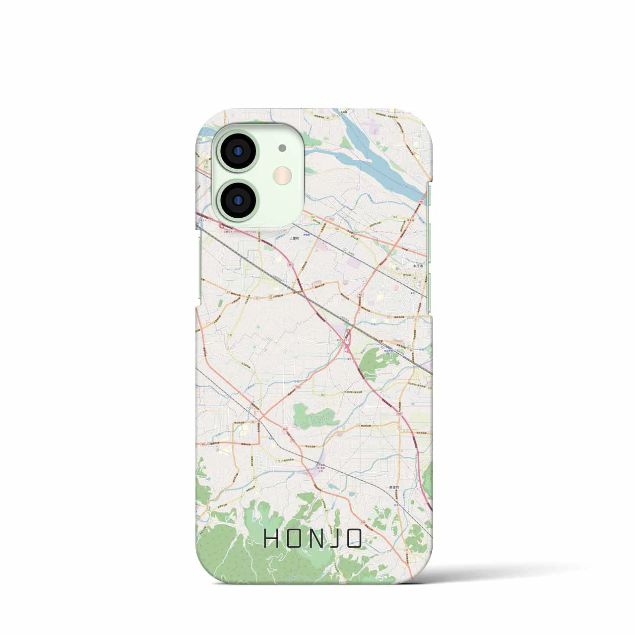 【本庄(埼玉県)】地図柄iPhoneケース(バックカバータイプ)