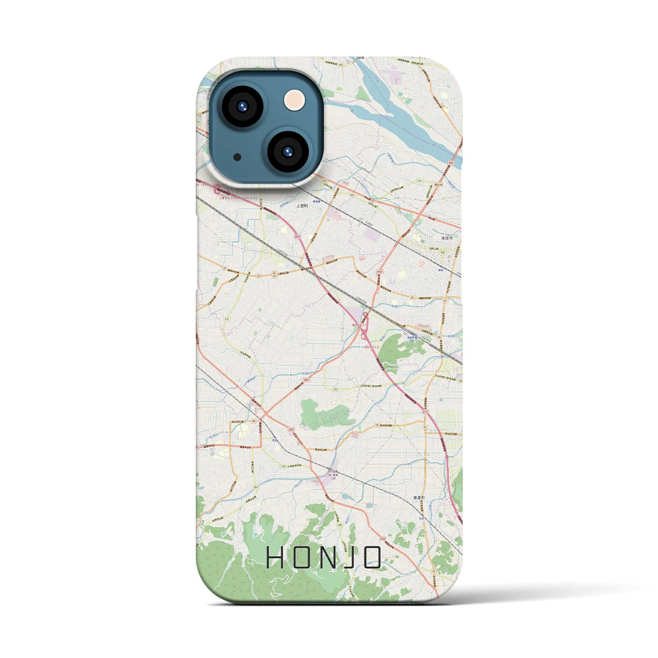 【本庄(埼玉県)】地図柄iPhoneケース(バックカバータイプ)