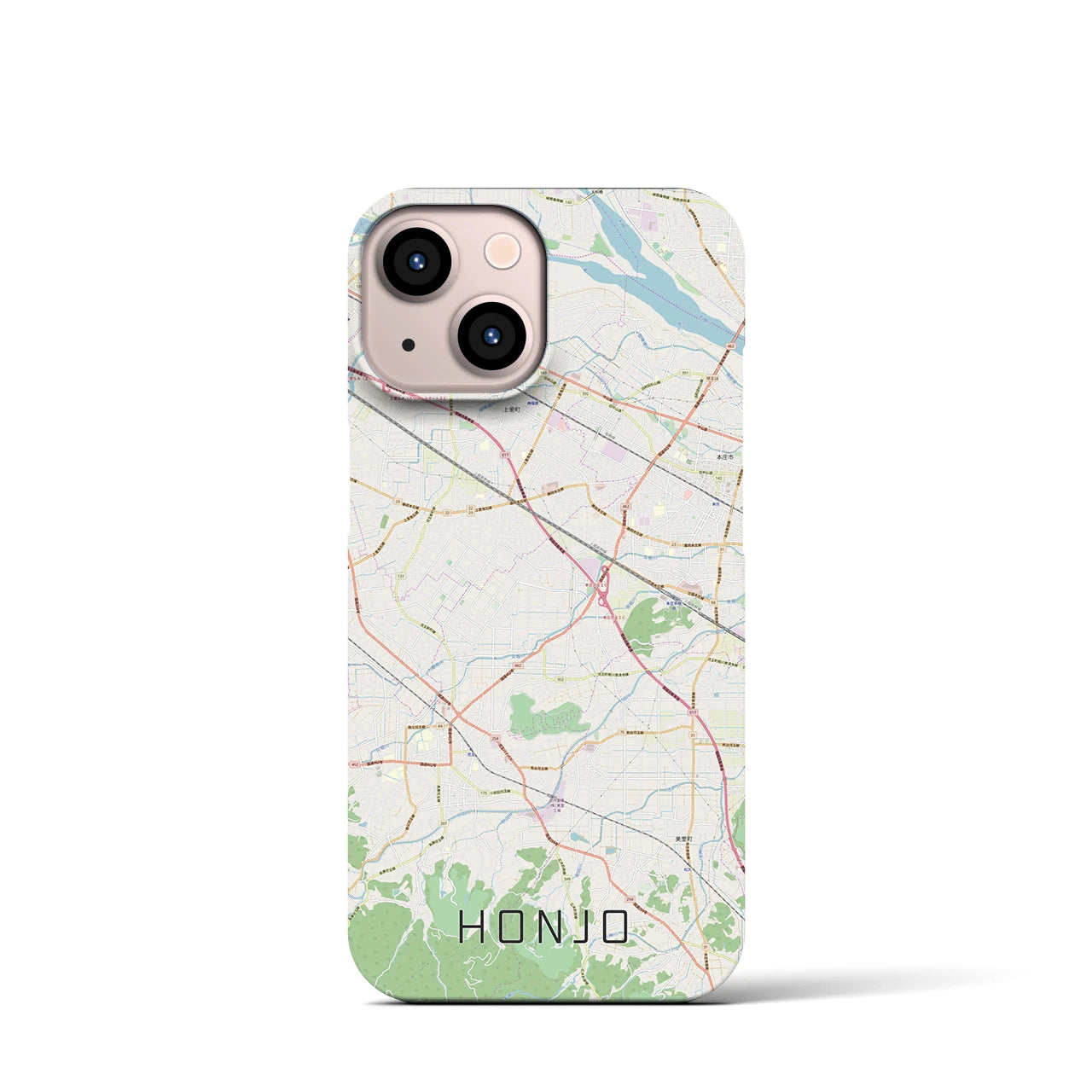 【本庄(埼玉県)】地図柄iPhoneケース(バックカバータイプ)