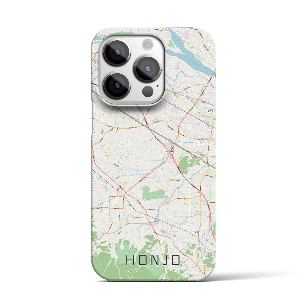 【本庄(埼玉県)】地図柄iPhoneケース(バックカバータイプ)