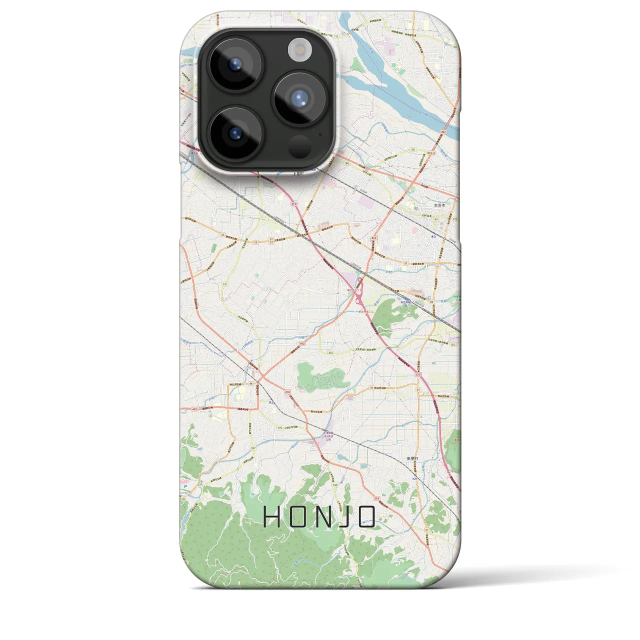 【本庄(埼玉県)】地図柄iPhoneケース(バックカバータイプ)