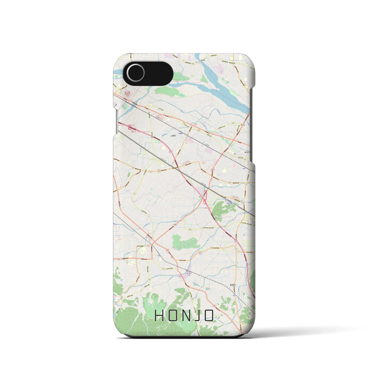 【本庄(埼玉県)】地図柄iPhoneケース(バックカバータイプ)