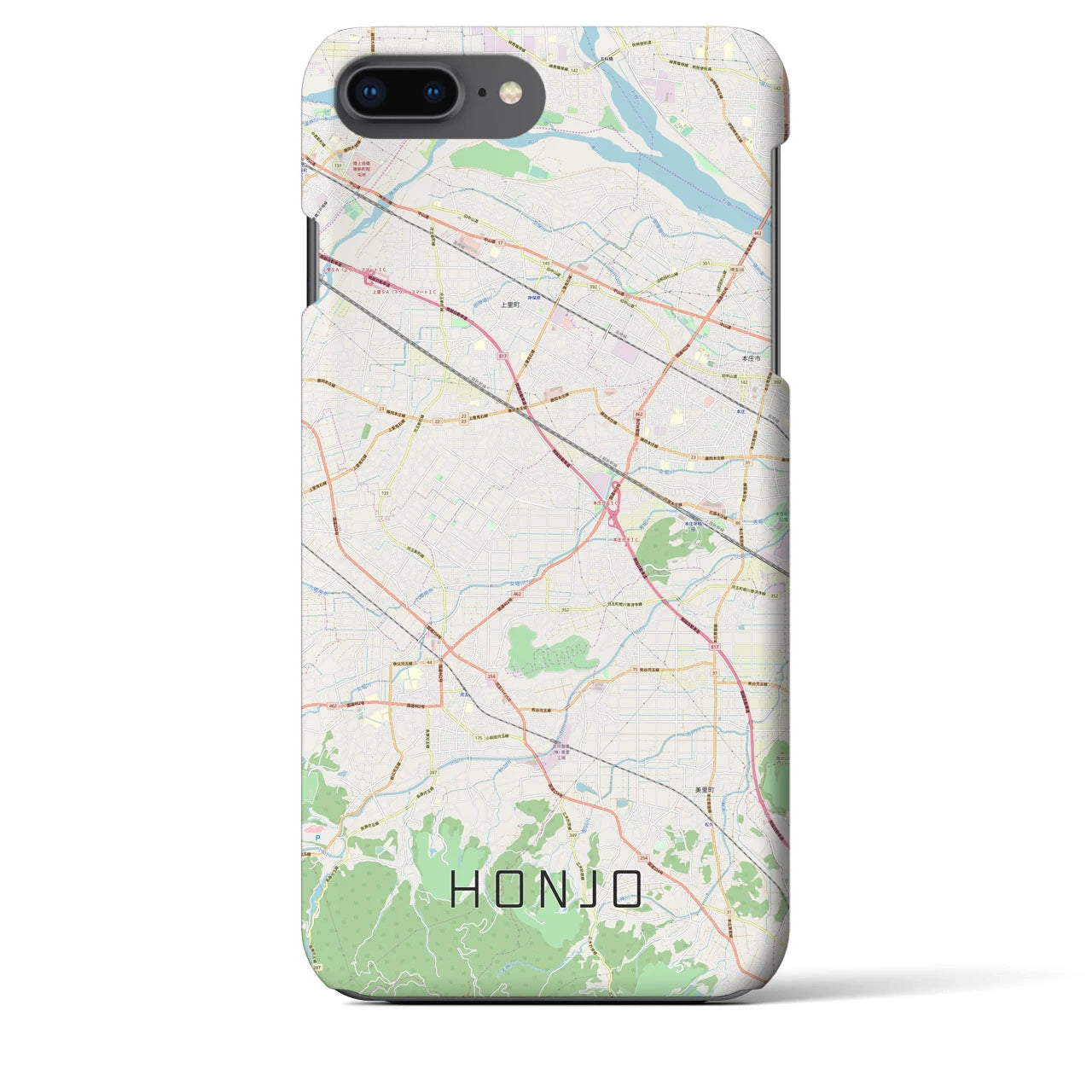 【本庄(埼玉県)】地図柄iPhoneケース(バックカバータイプ)