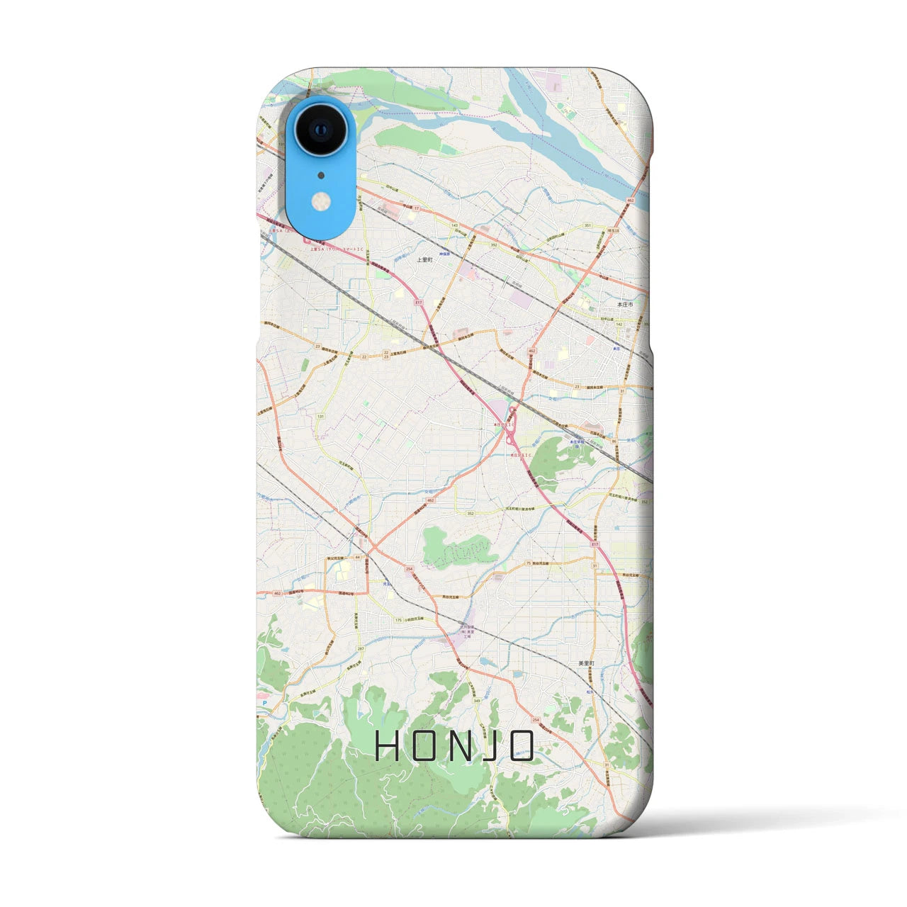 【本庄(埼玉県)】地図柄iPhoneケース(バックカバータイプ)