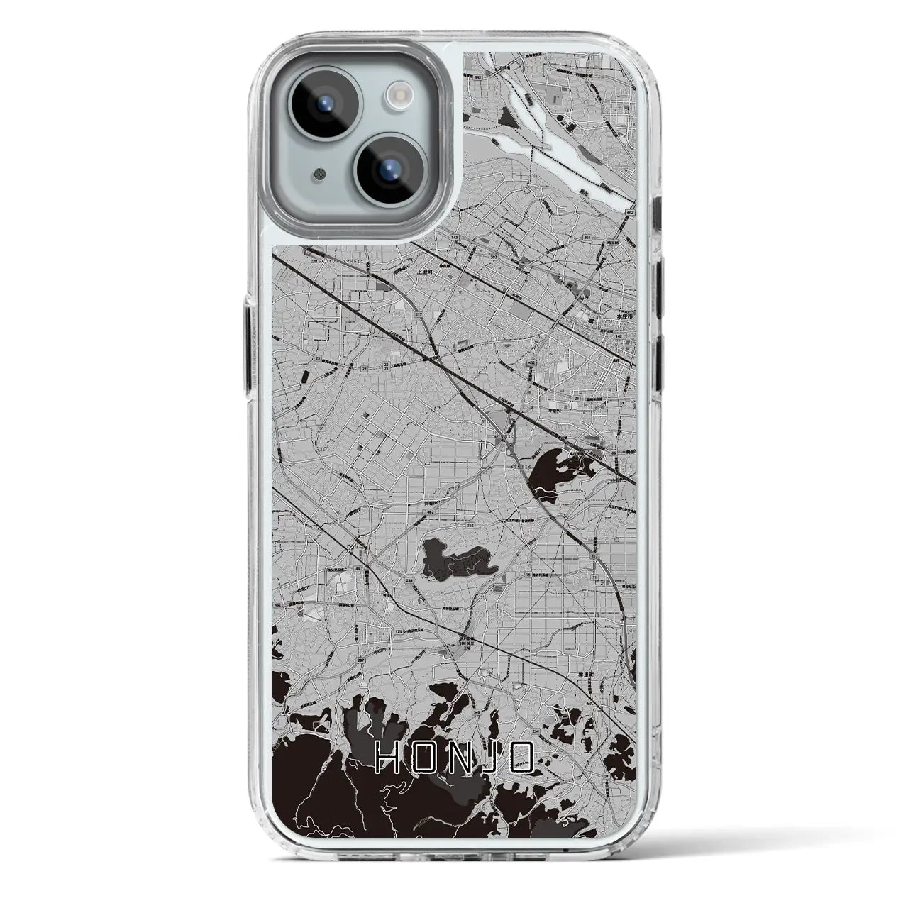 【本庄(埼玉県)】地図柄iPhoneケース(MagSafeタイプ)